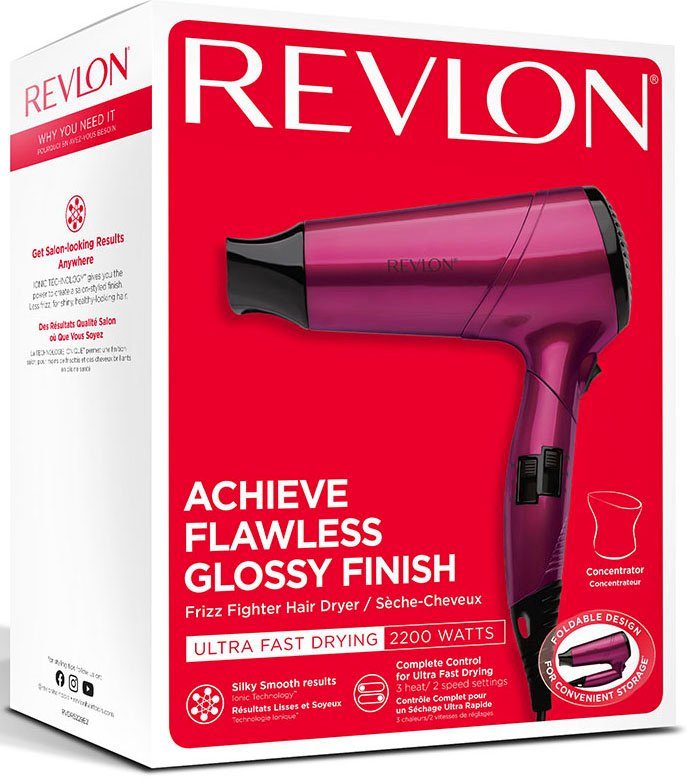 Revlon Ionic haardroger RVDR5229 REVLON Frizz Fighter-haardroger, droge haren zonder kroezen, 2200 W