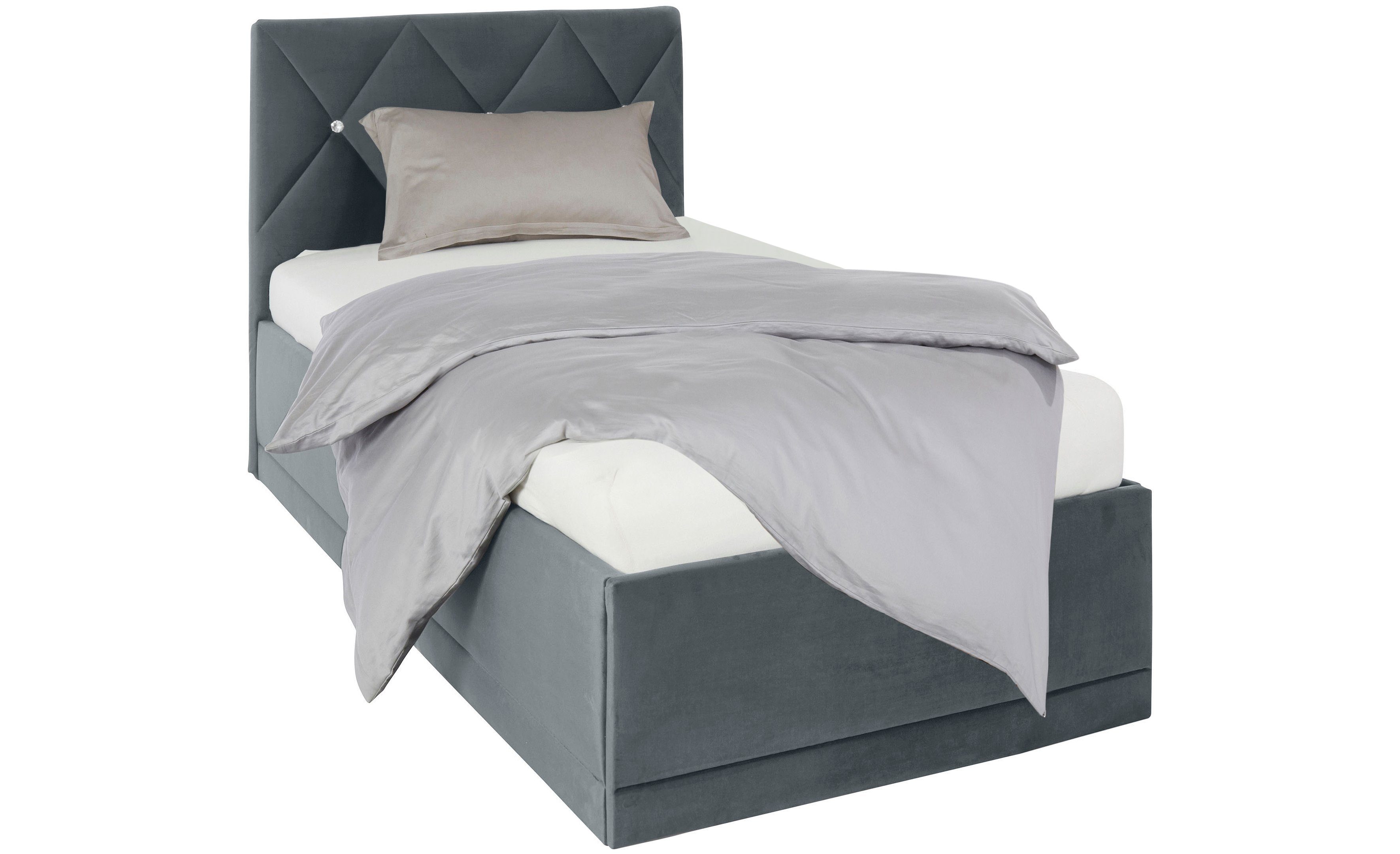 Westfalia Polsterbetten Gestoffeerd bed ADAMAS ook met bedlade, knoopdetails met stras