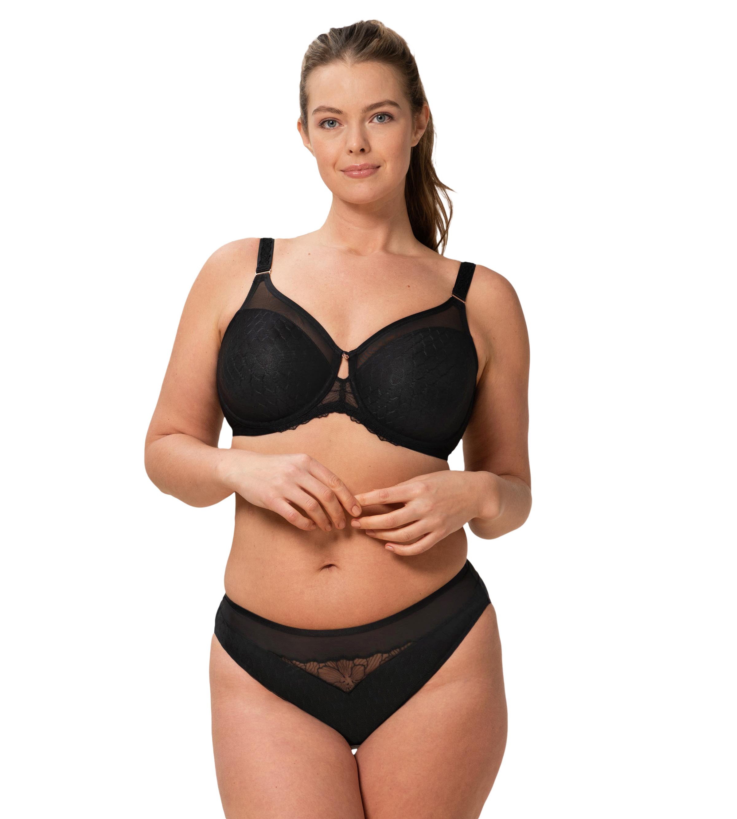 Triumph Minimizer-bh Azalea Florale W01 maakt de borst optisch kleiner met een cupmaat