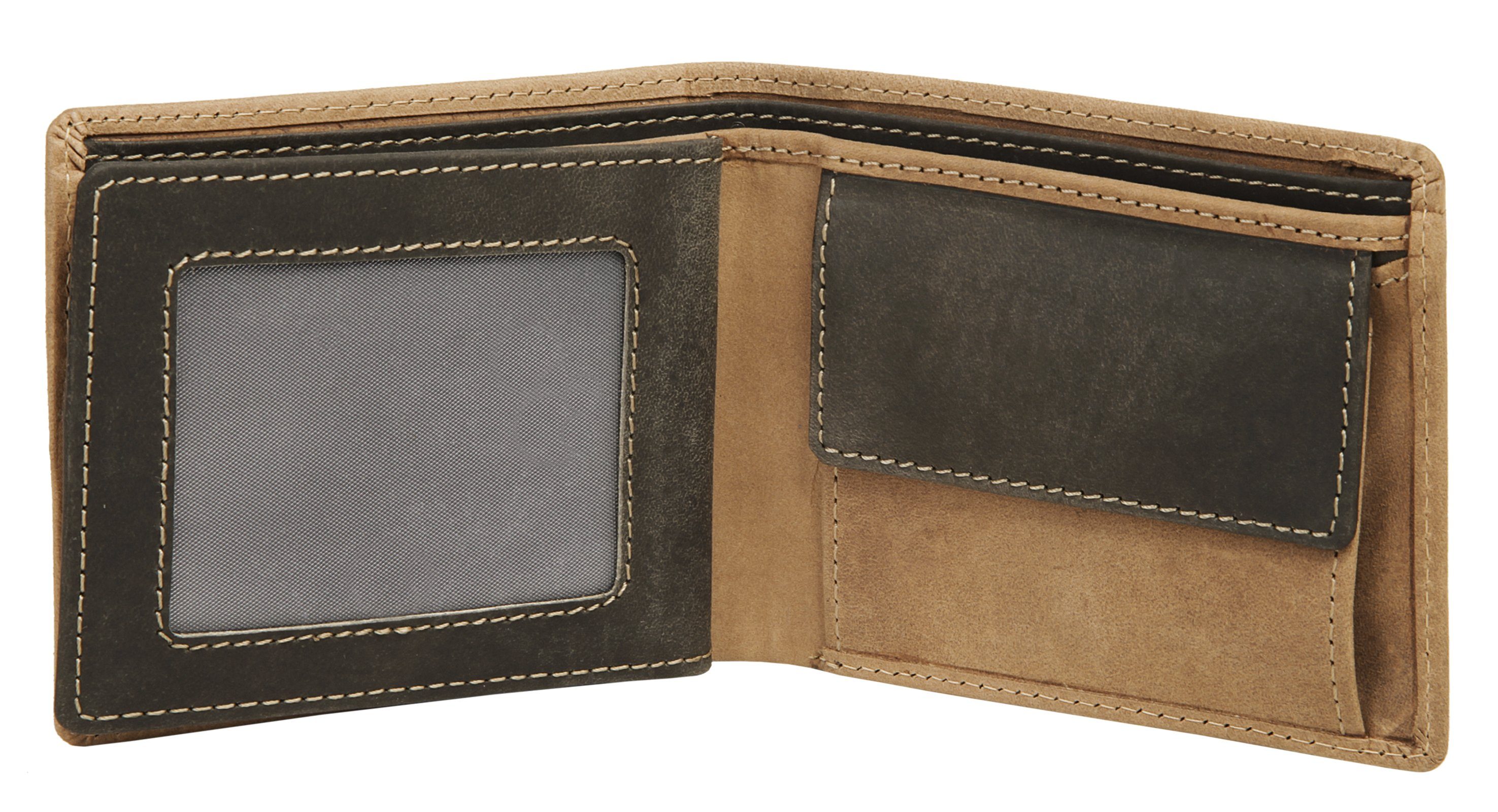 BODENSCHATZ Portemonnee BICOLOUR echt leder