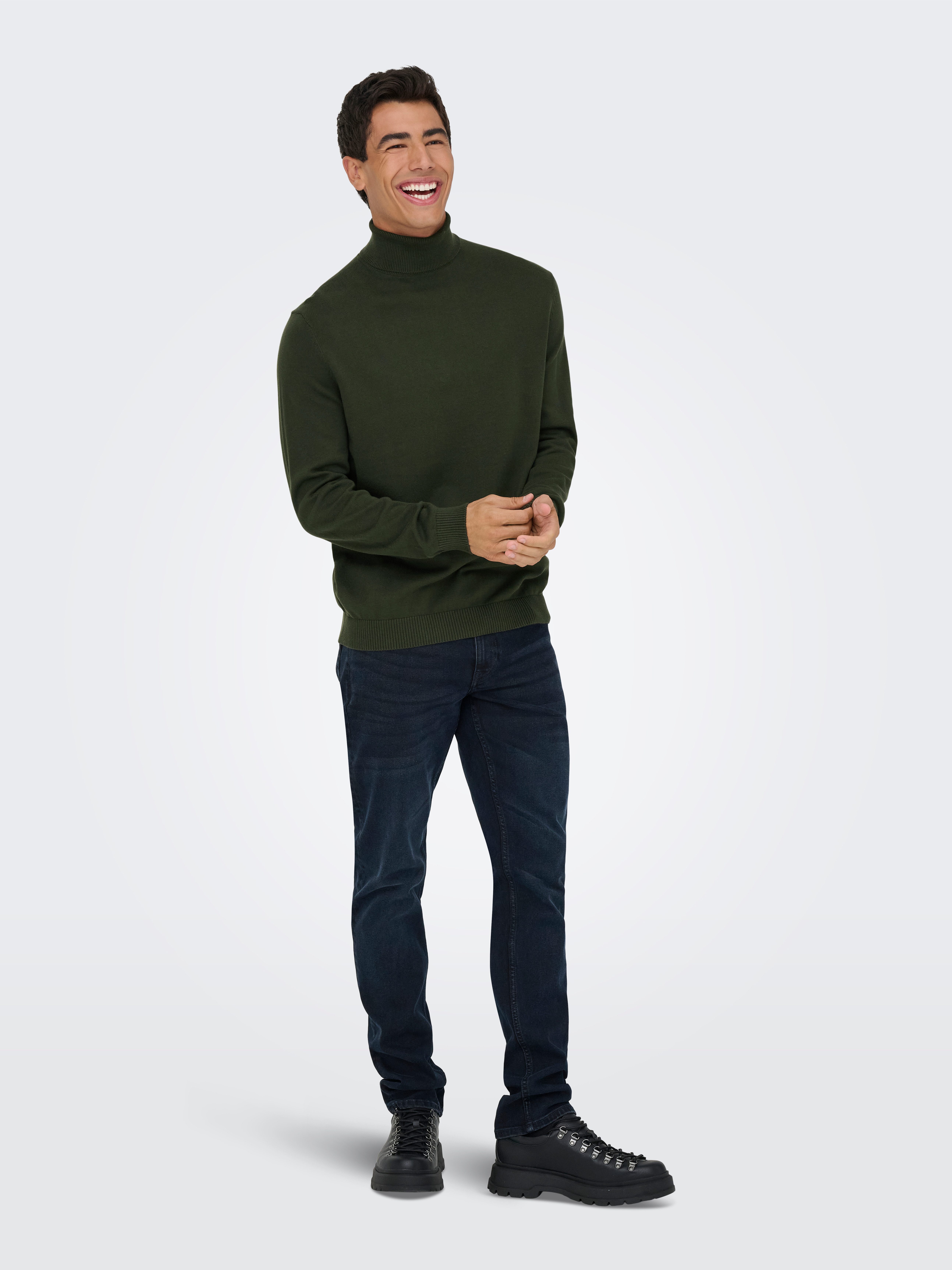 ONLY & SONS Coltrui ONSHOLGER REG ROLL NECK KNIT - OTL