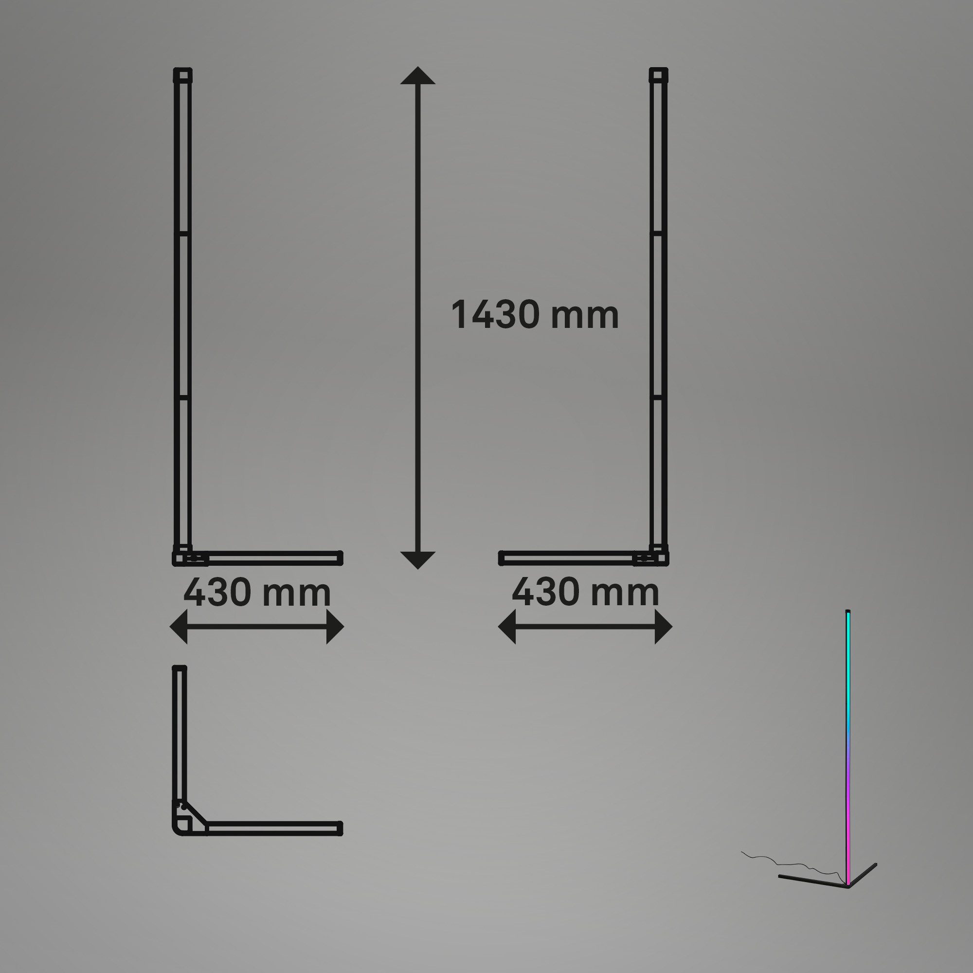 Briloner Leuchten Staande lamp Vloerlamp REMSA