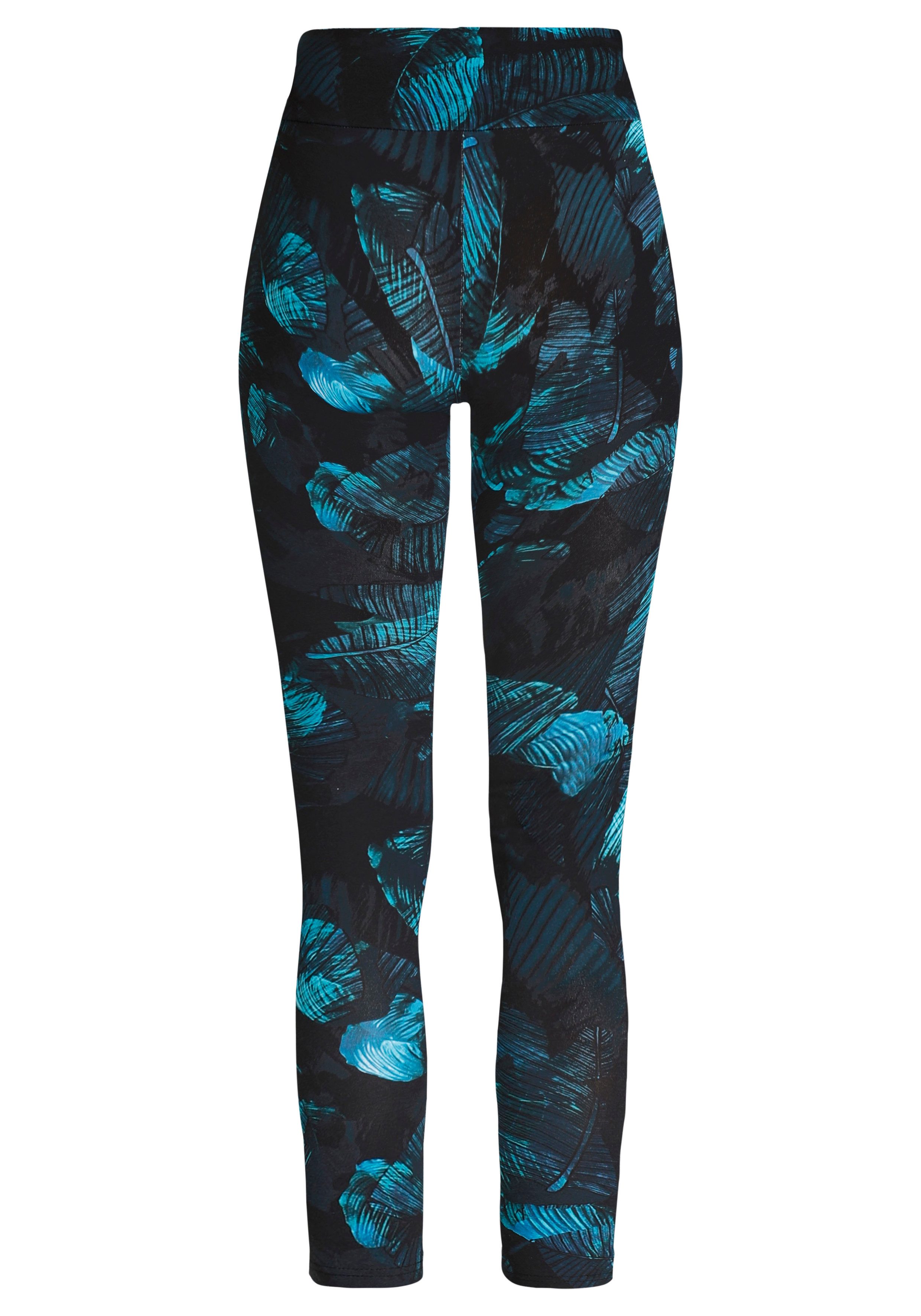 H.I.S Legging met tropische palmprint, loungewear