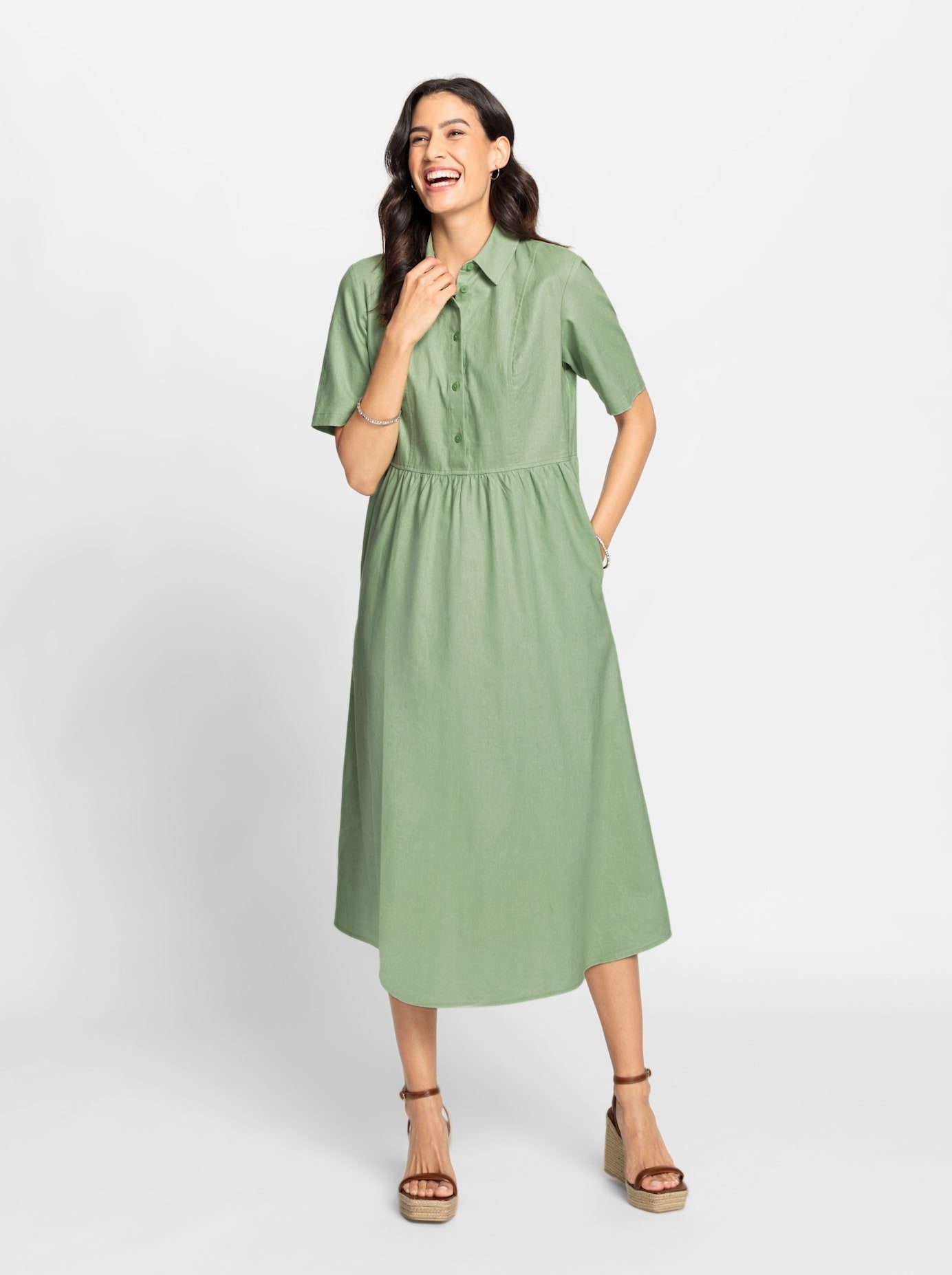 Classic Inspirationen Jurk met overhemdkraag Jurk