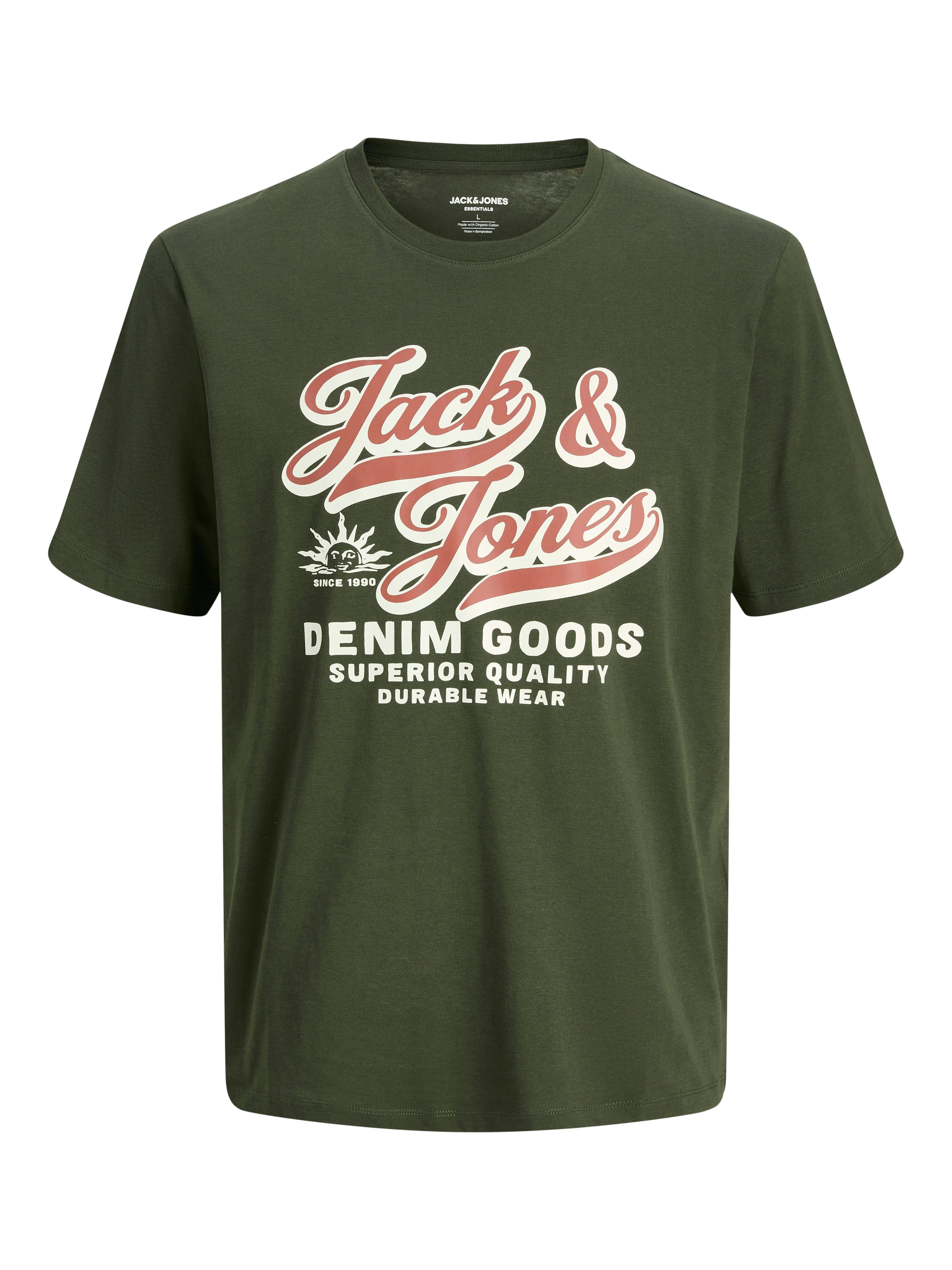 Jack & Jones Shirt met ronde hals JJELOGO TEE SS O-NECK 2 COL AW25 5PK MP (set, 5-delig)