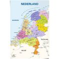 reinders! poster schoolkaart nederland nederlands - nederlandse tekst (1 stuk) multicolor