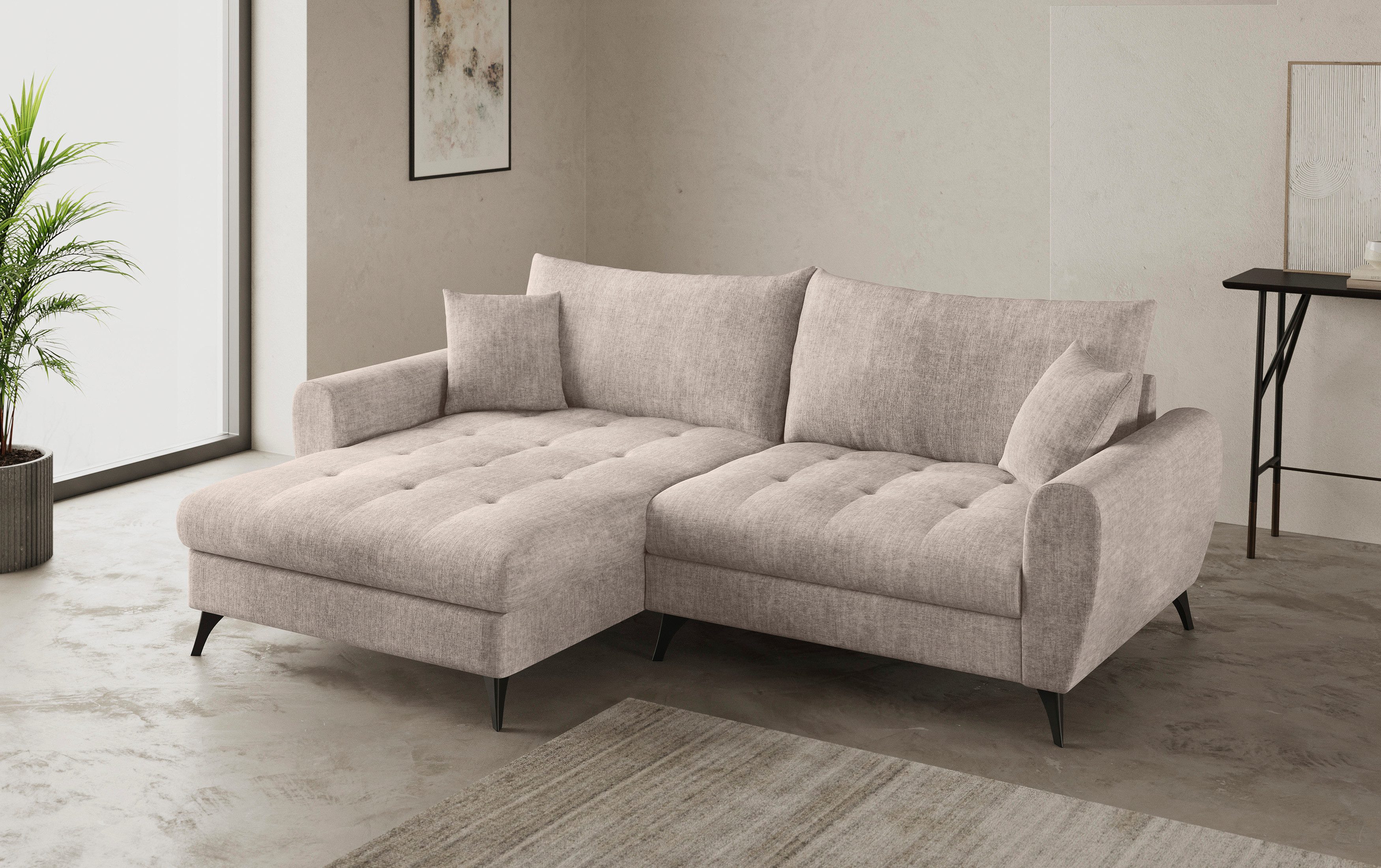 Mr. Couch Hoekbank Blackburn II L-vorm Optioneel met koudschuimvering tot 140 kg belastbaar