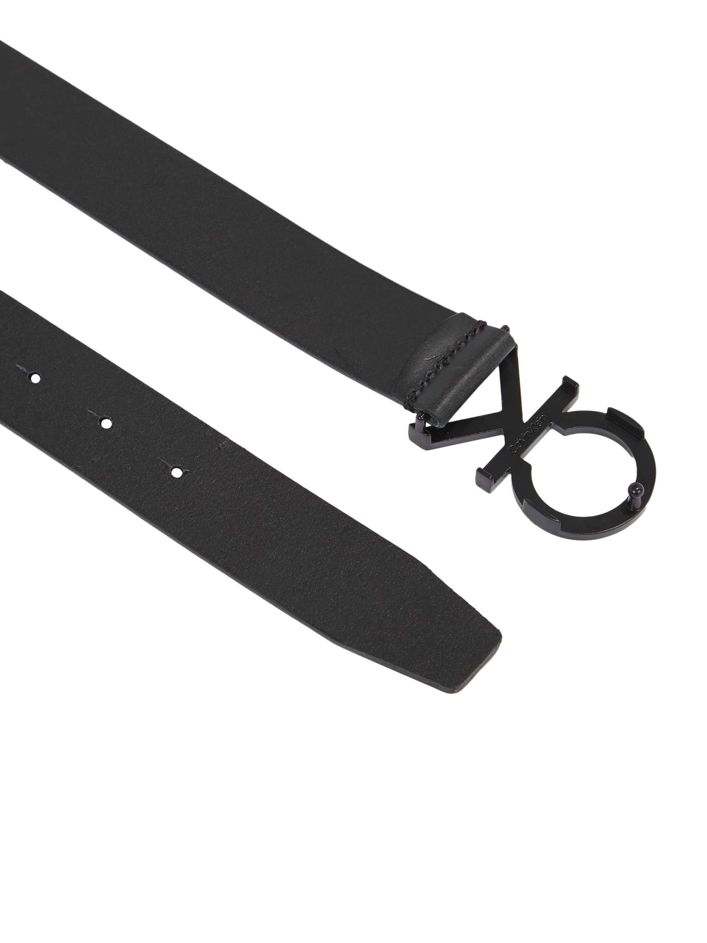 Calvin Klein Leren riem CK BUCKLE BELT BLACK 35MM