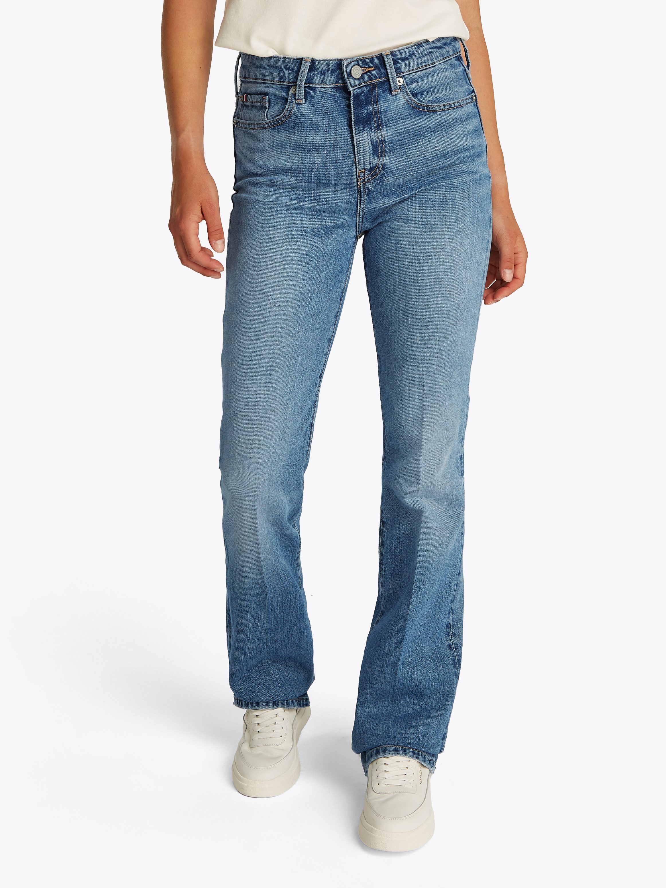 Tommy Hilfiger Bootcut jeans BOOTCUT REGULAR WAIST gemiddelde normale taillehoogte met persplooien met studs