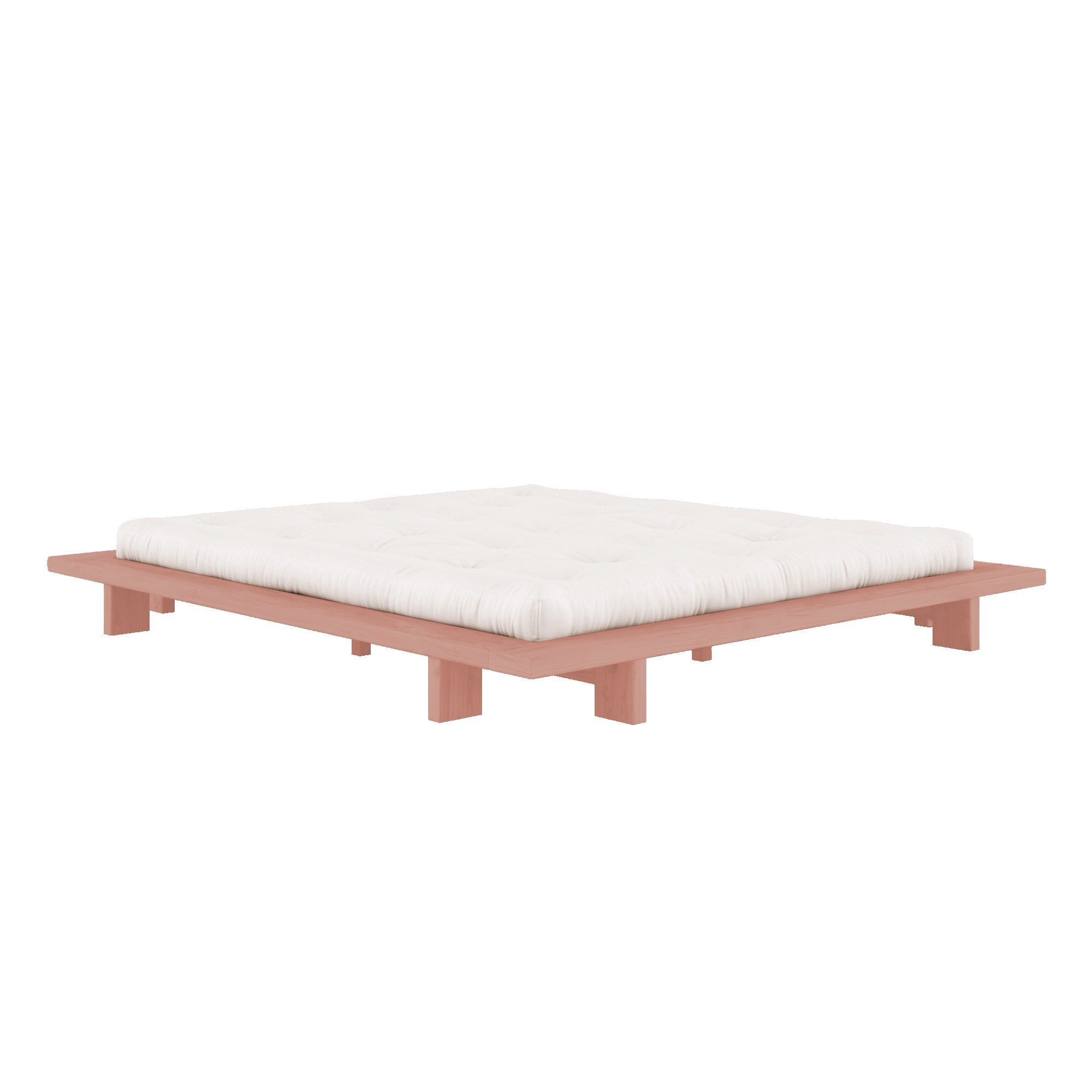 Karup Bedframe JAPAN BED grondbed, houten frame, futonbed, jeugdbed, houten bed Massief houten bed met lattenbodem, massief grenen, bed zonder hoofdeinde