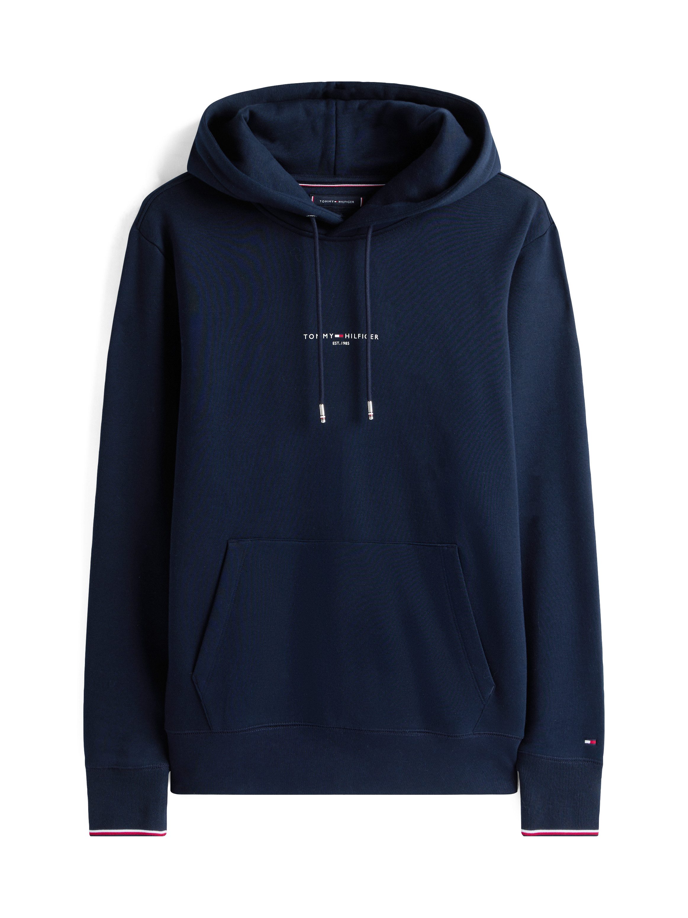 Tommy Hilfiger Hoodie TOMMY LOGO TIPPED HOODY Tommy-Tape binnen aan de halsopening, Vlag-Stiksel op de Mouw