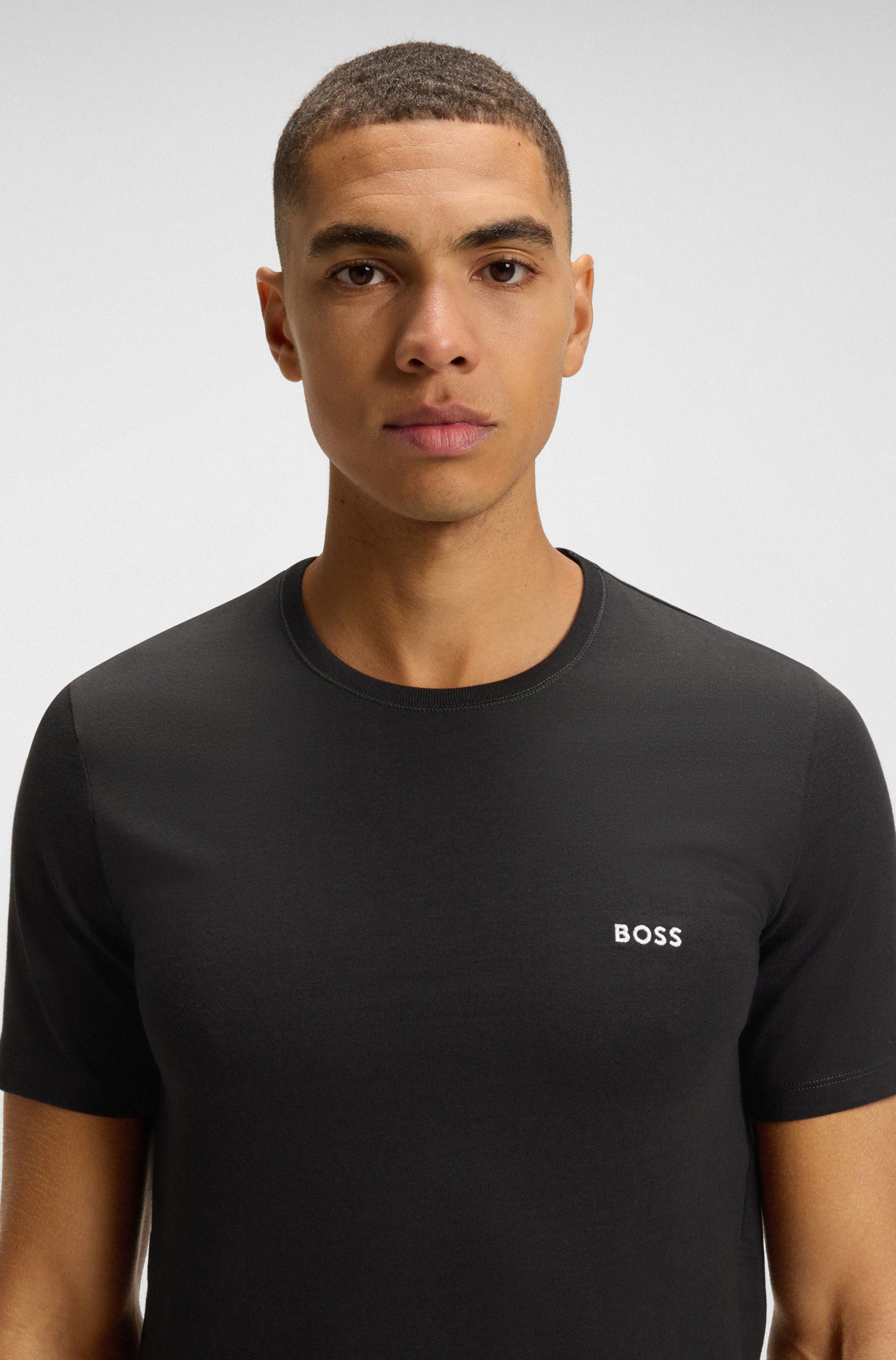 BOSS T-shirt TShirtRN 3P Classic met boss borduurwerk (set, 3-delig)