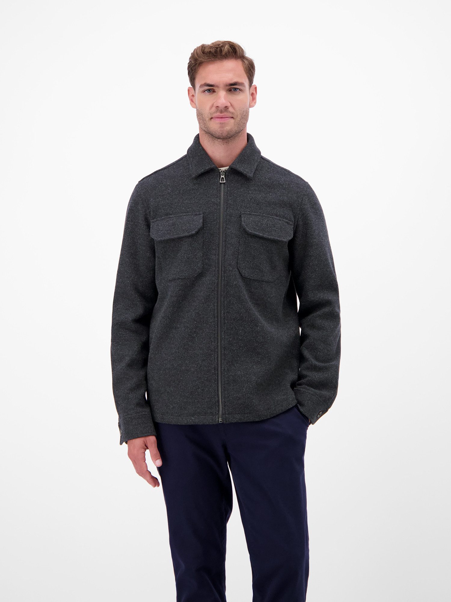 Lerros Overhemd met lange mouwen LERROS Heren Overshirt in urban Style