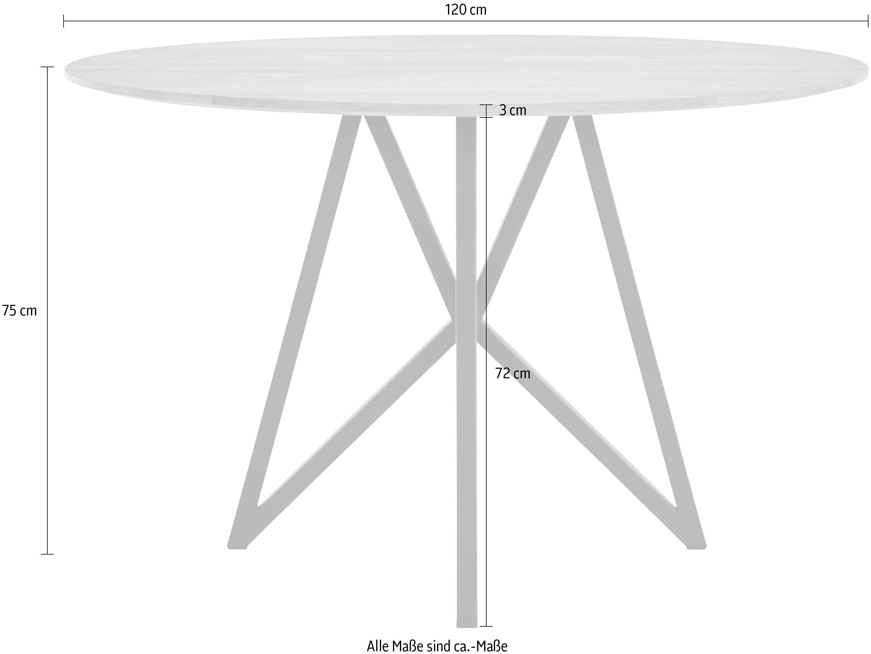 andas Eettafel KRUM van massief hout