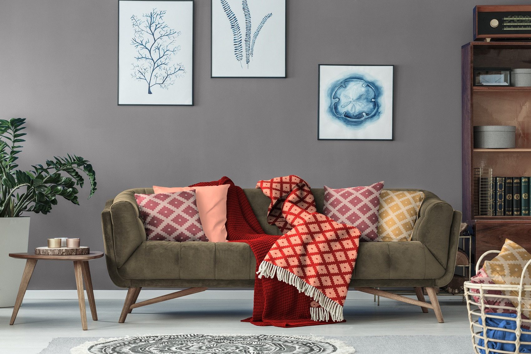 Adam Deken Maroccan Shiraz met spannend patroon, knuffeldeken