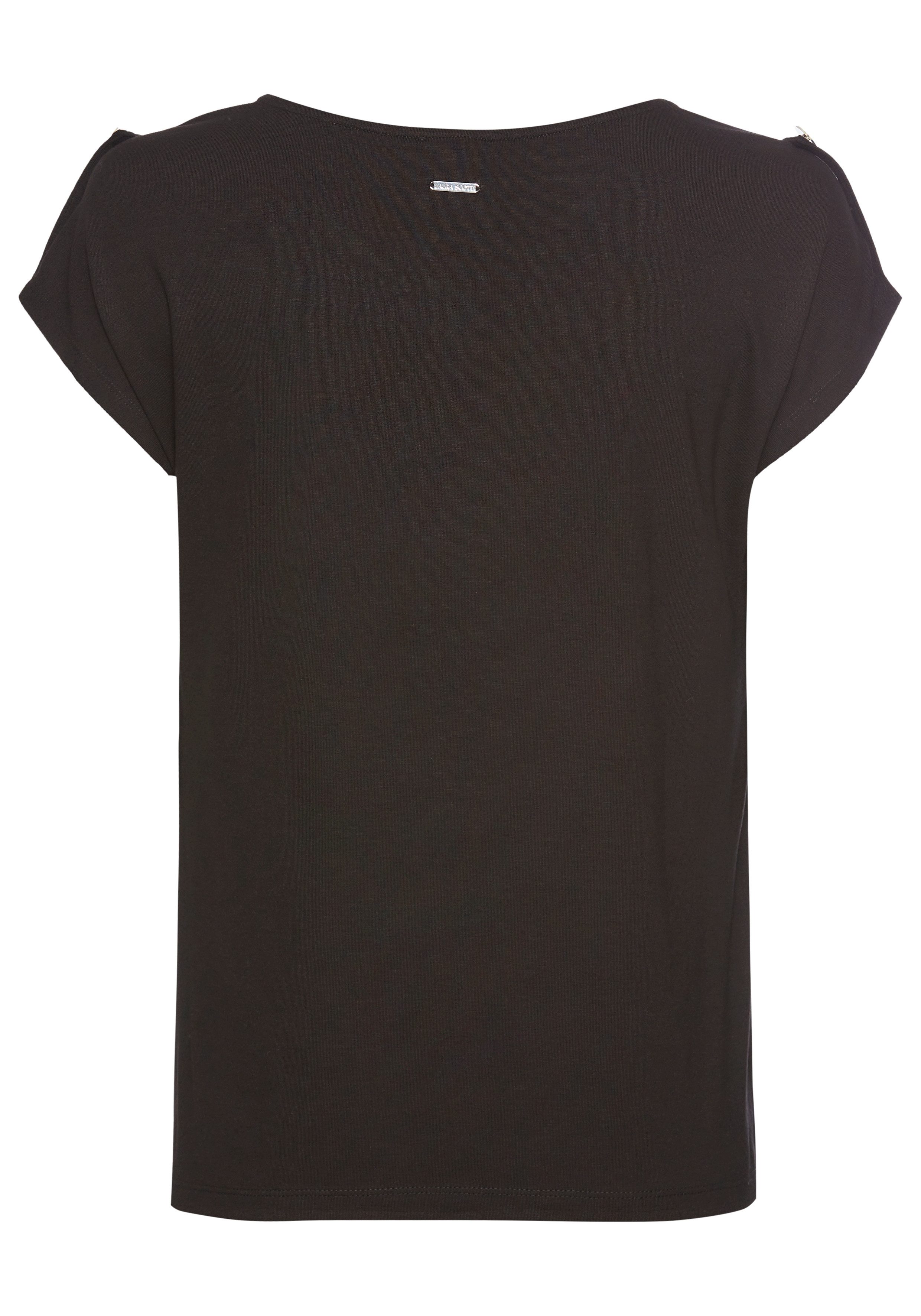 Laura Scott Shirtblouse met letters print op lichtglanzend satijn - nieuwe collectie