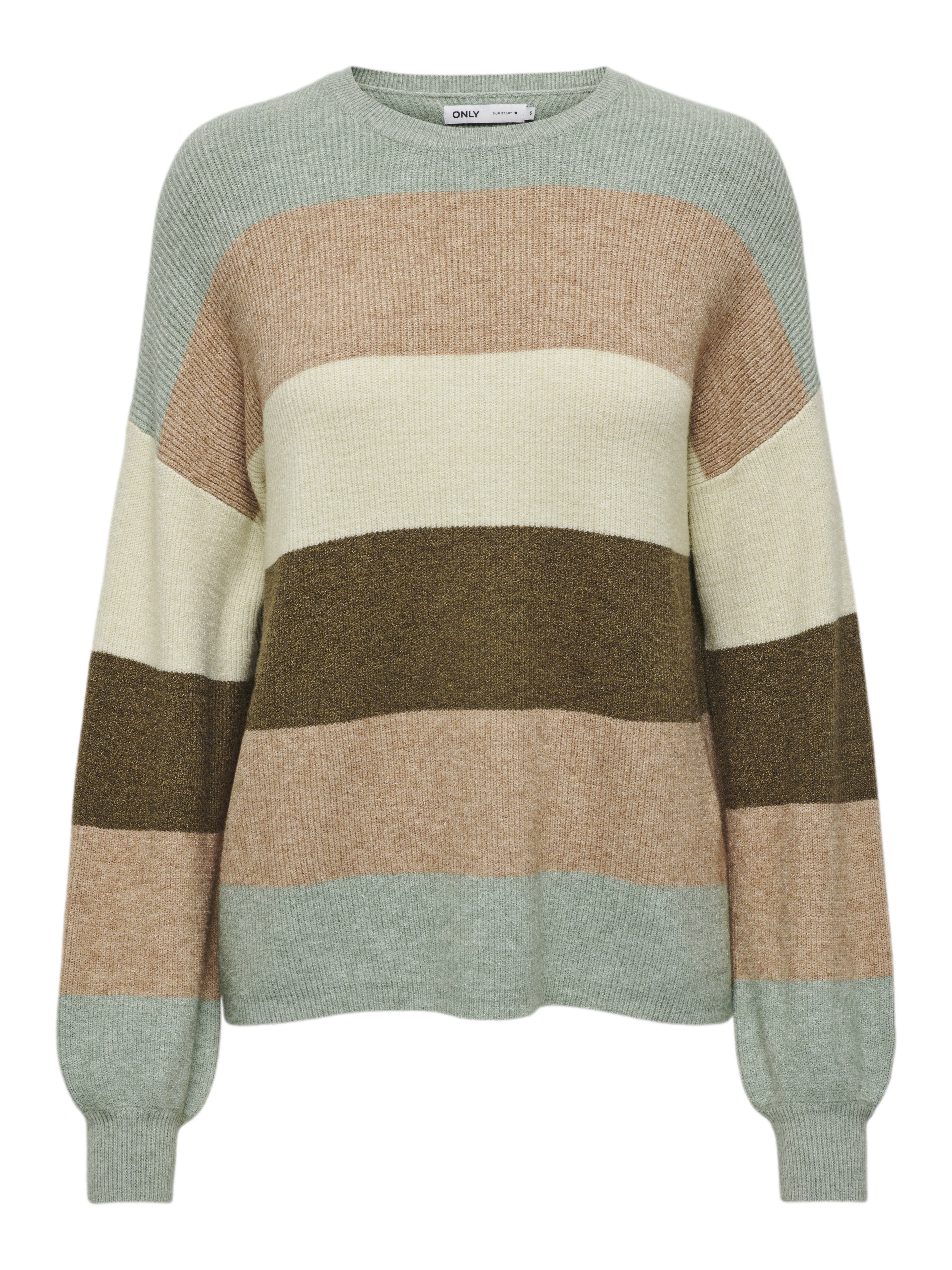 Only Gebreide trui ONLATIA L S STRIPE PULLOVER KNT NOOS