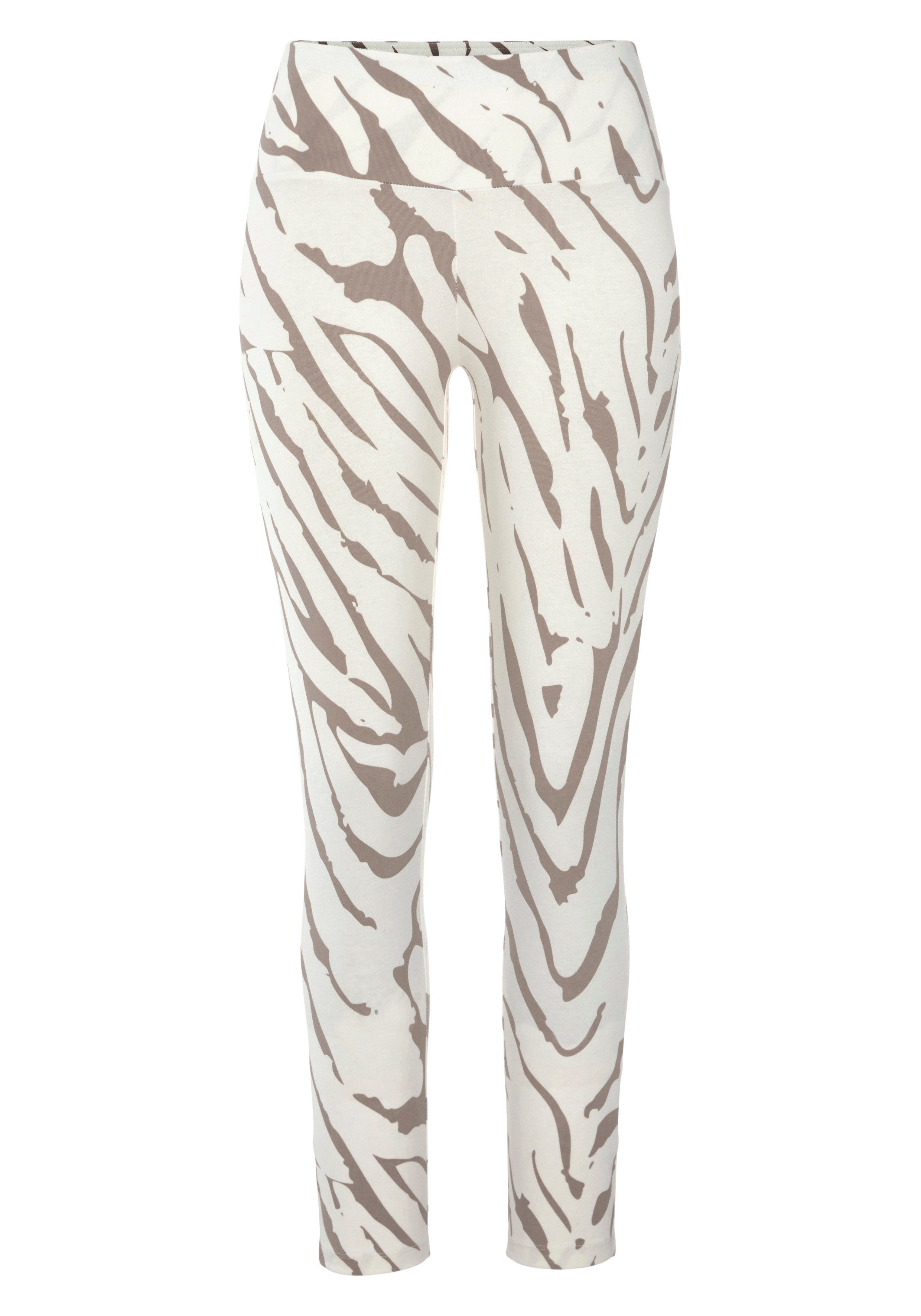 Lascana Legging -Loungebroek met zebramotief en brede band loungewear