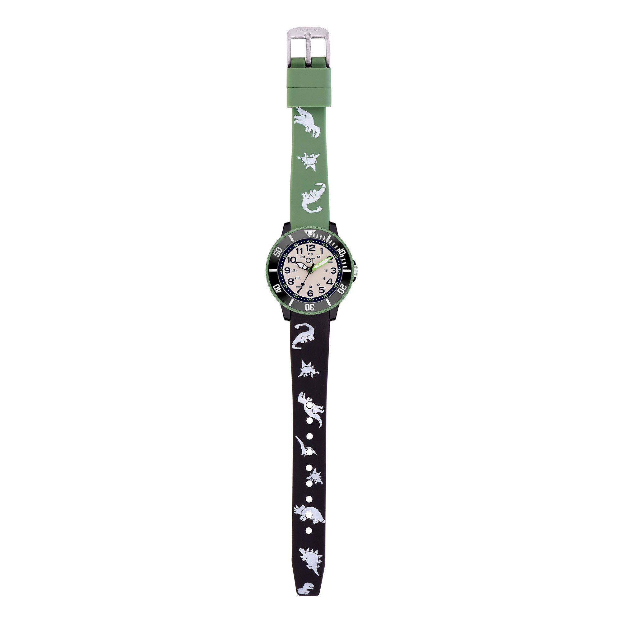 COOL TIME Kwartshorloge The Cool New Dino Horloge, siliconen armband, kinderhorloge, jongen, analoog