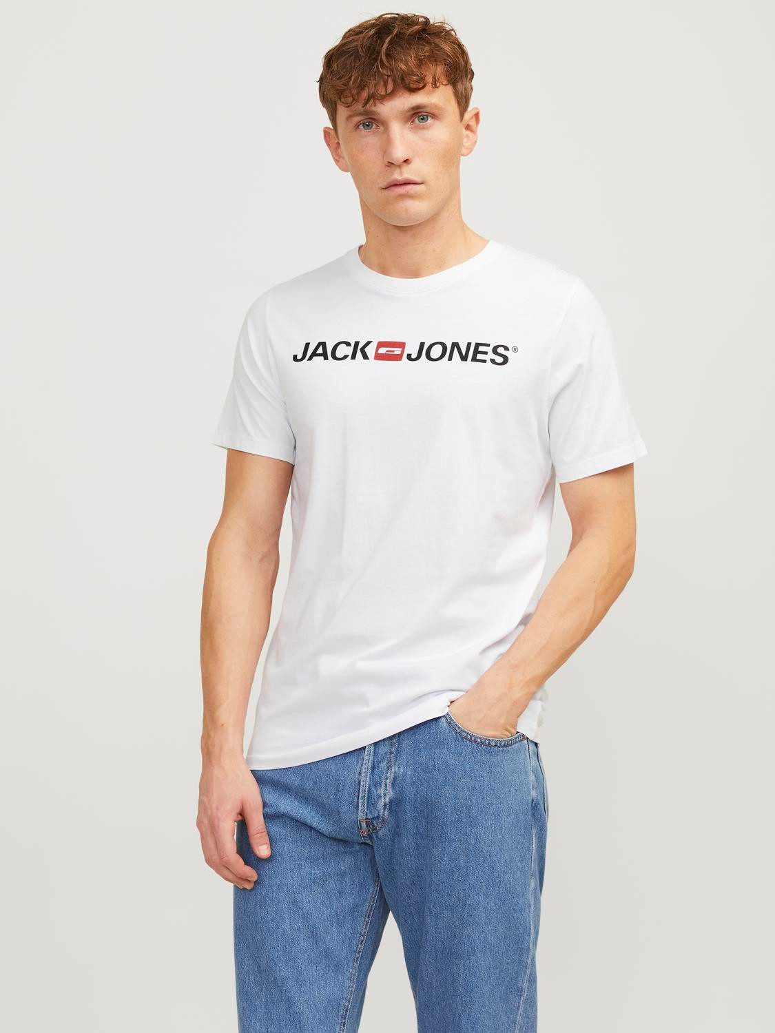 Jack & Jones Shirt met ronde hals JJECORP LOGO TEE SS CREW NECK 3PKMP NOOS (3-delig, Set van 3)