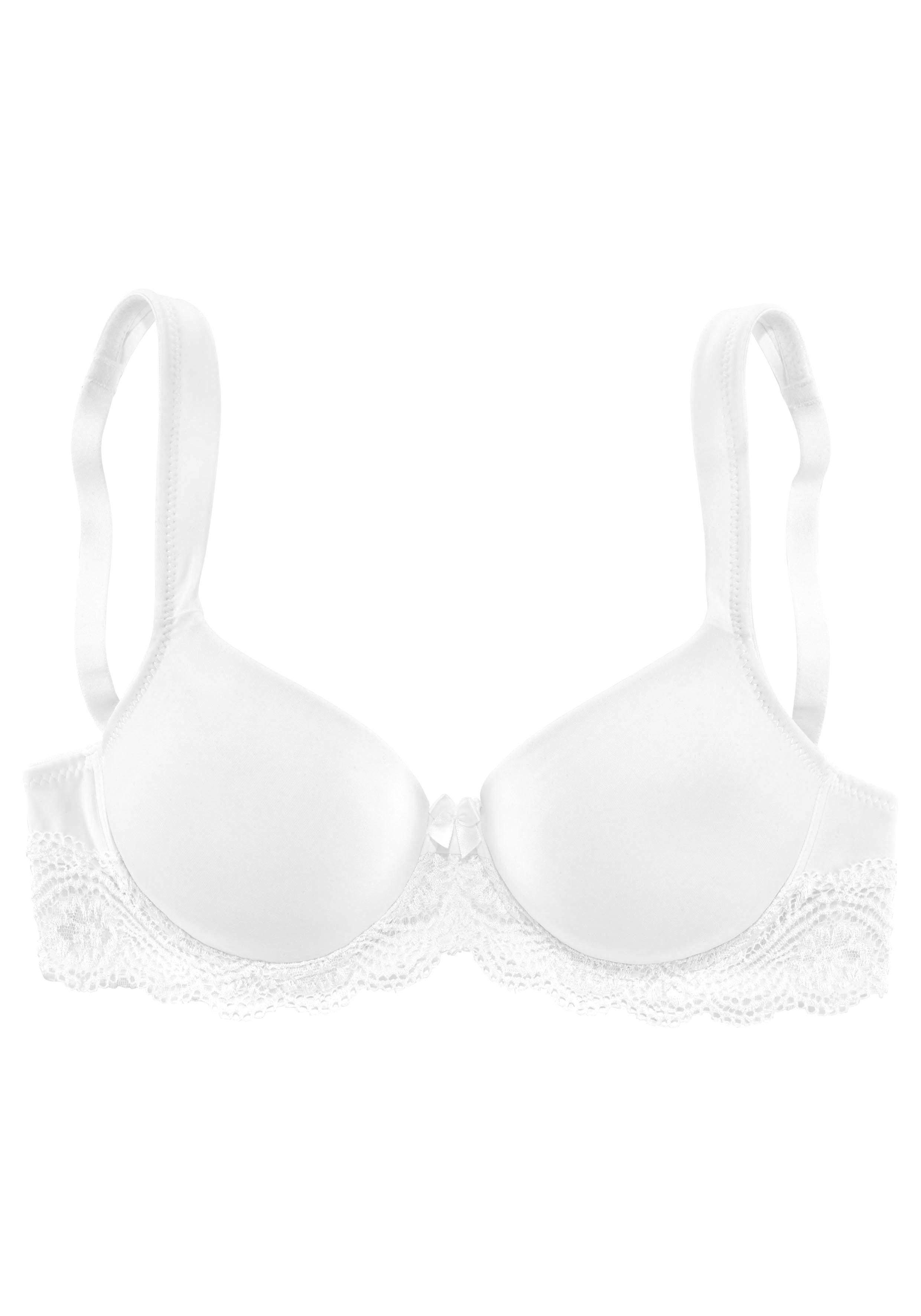 Lascana Bh met steuncups met beugels, naadloze voorgevormde cups, kanten details, lingerie