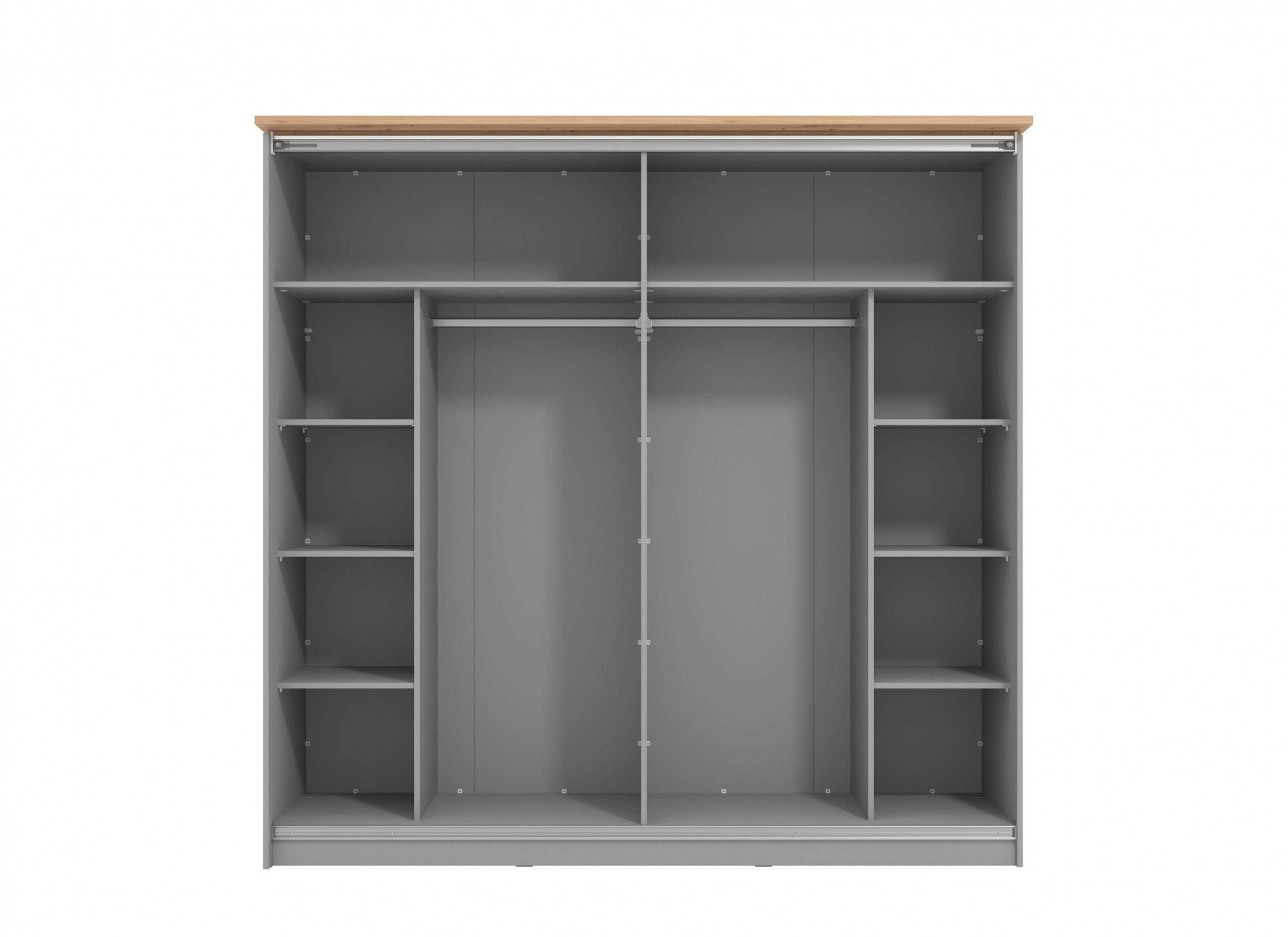 Home affaire Zweefdeurkast Valencia, kledingkast in landhuisstijl, 220x214x65,5 cm met complete binneninrichting, fsc®-gecertificeerd houtmateriaal