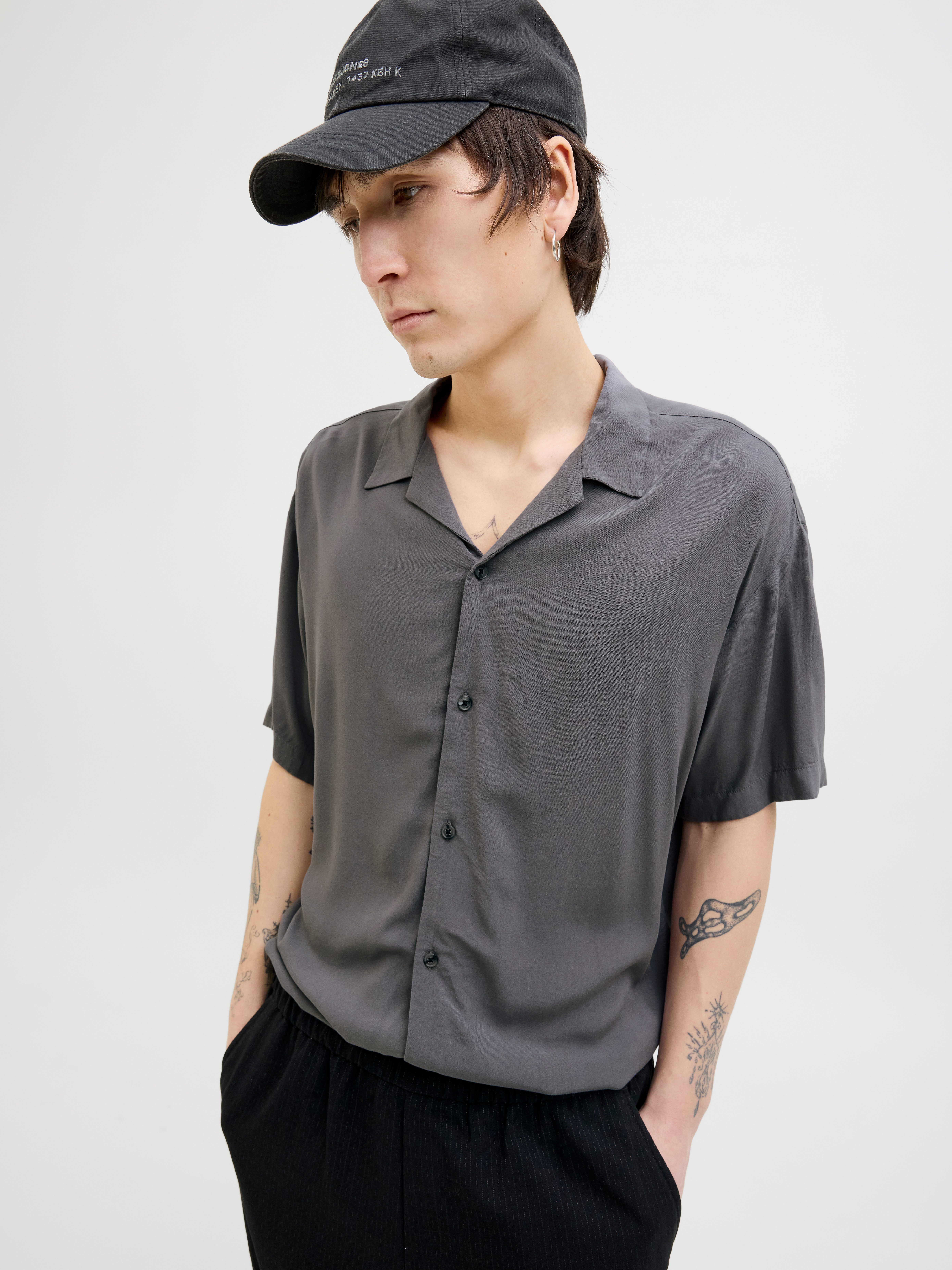Jack & Jones Overhemd met korte mouwen JJEJEFF SOLID RESORT SHIRT S/S SN