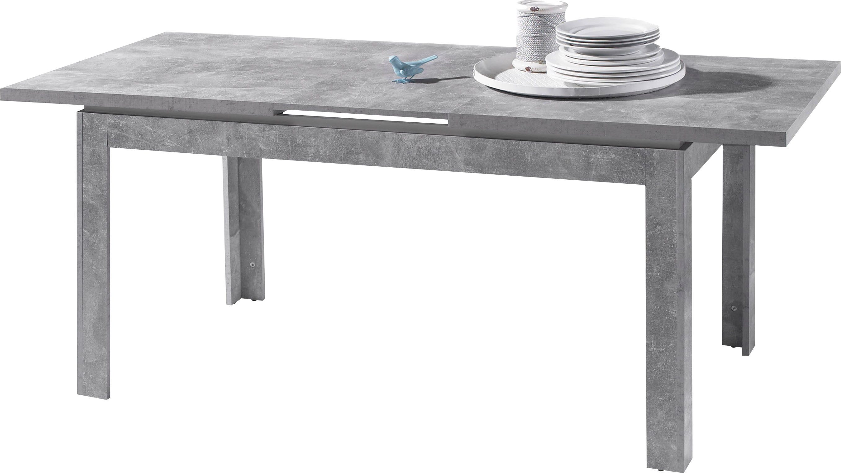 HBZ Eettafel Stone 140-180 cm uitschuifbaar tafel in beton decor