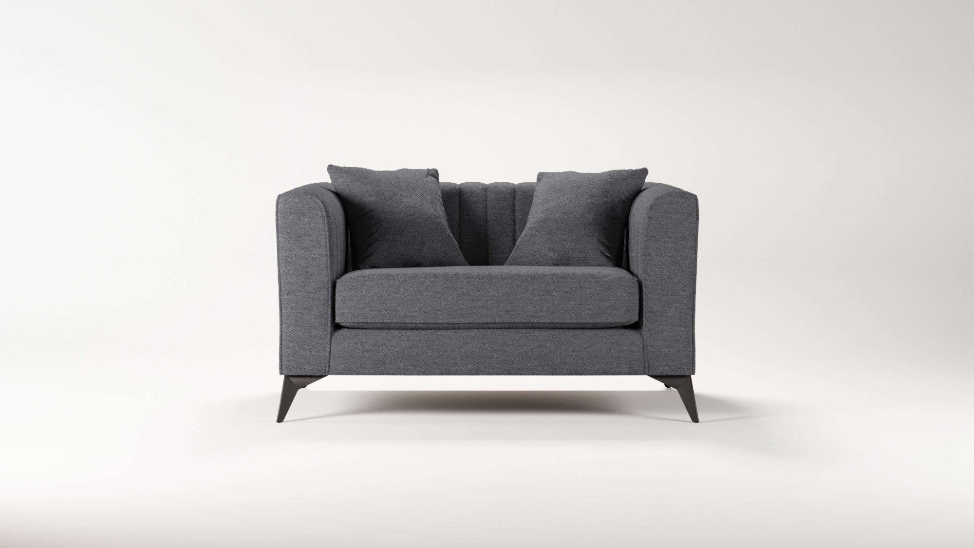 Places of Style Loveseat MATTHEW loungestoel, afmetingen B/D/H: 130/86/74 cm incl. sierkussen, fijne stiksels in de rug, belastbaar tot 200kg