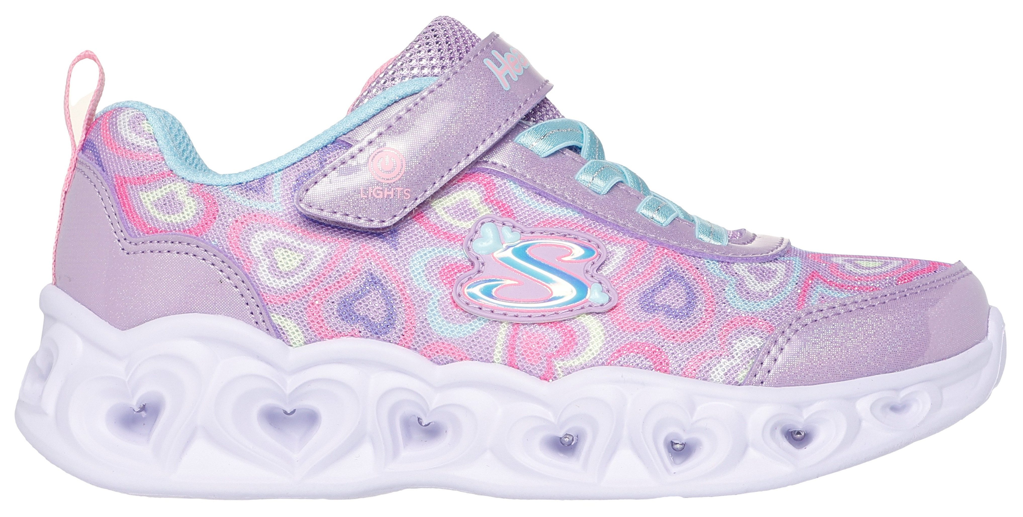 Skechers Sneakers HEART LIGHTS Blinkende schoen met hart-loopzool, maat sjabloon te downloaden