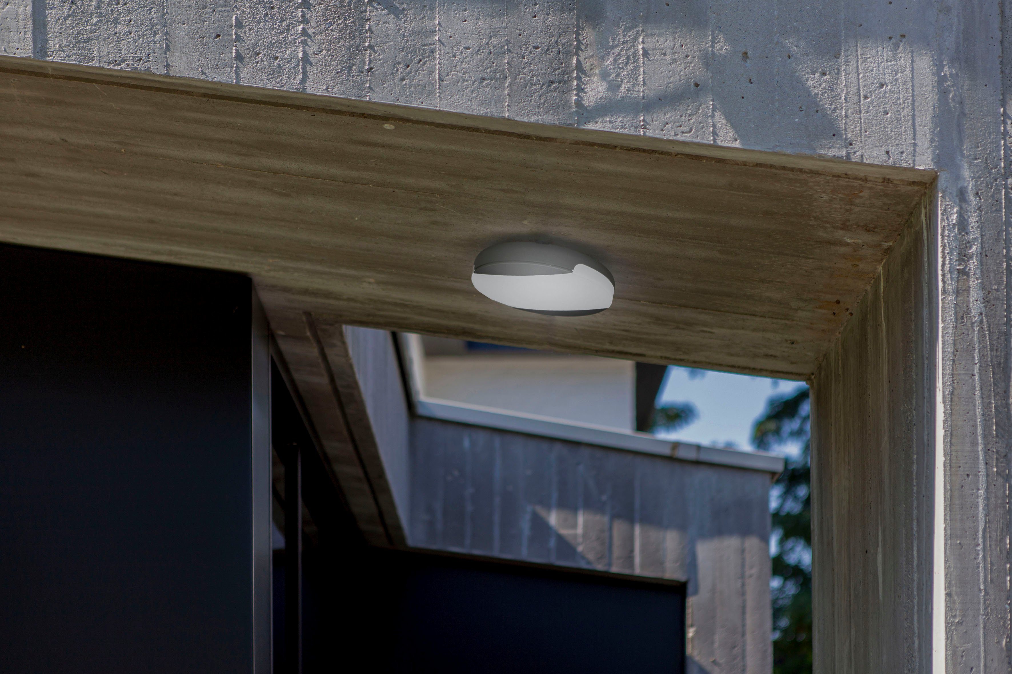 LUTEC Ledplafondlamp voor buiten SWEEP Kelvin-schakelaar, lichtkleur instelbaar (1 stuk)