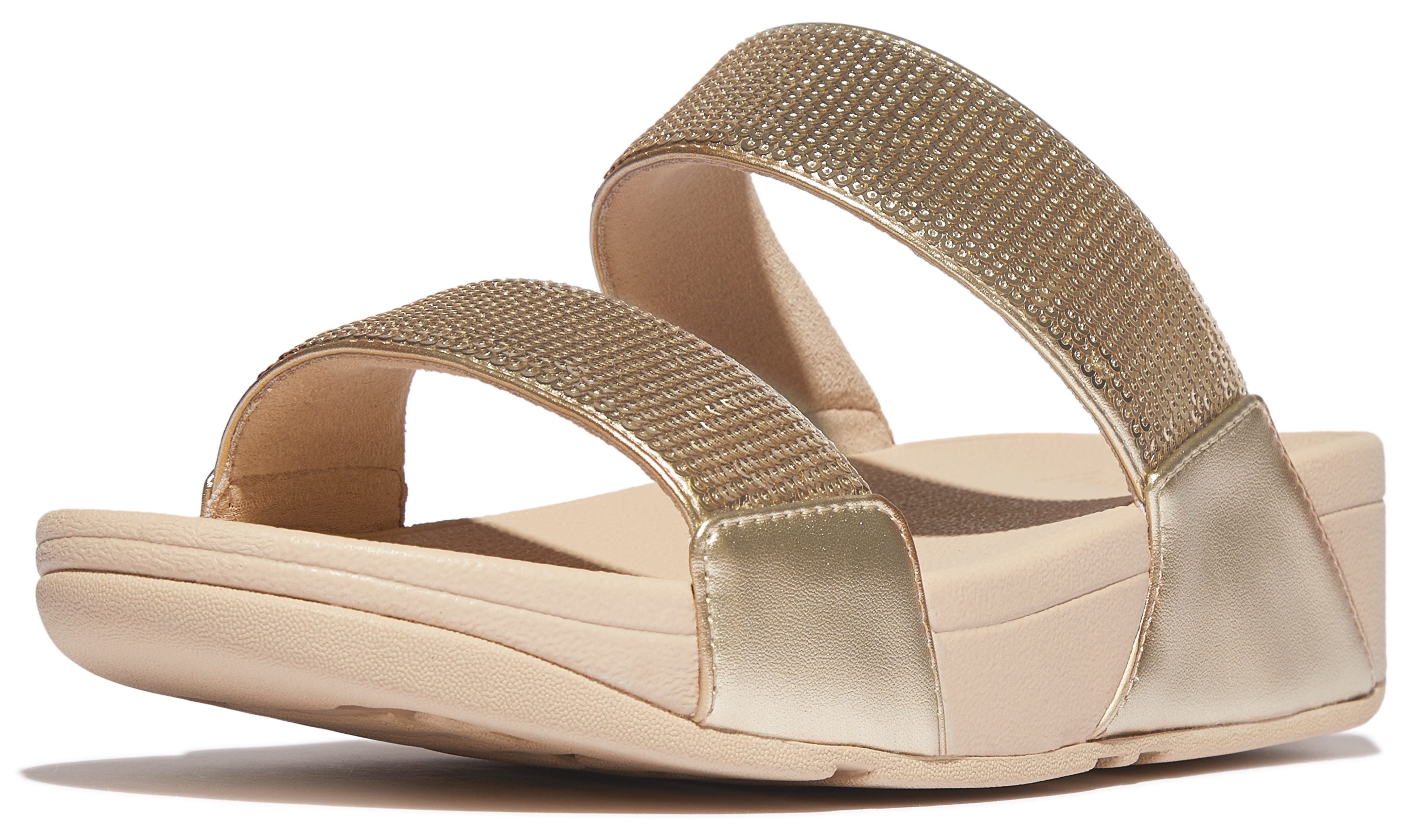 Fitflop Sleehakmuiltjes LULU , sleehak sandaal, zomerschoen in smalle vorm