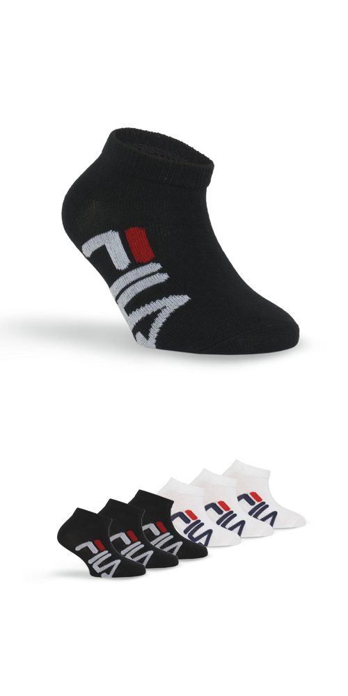 Fila Sneakersokken met logo-opdruk aan de zijkant (6 paar Set van 6)