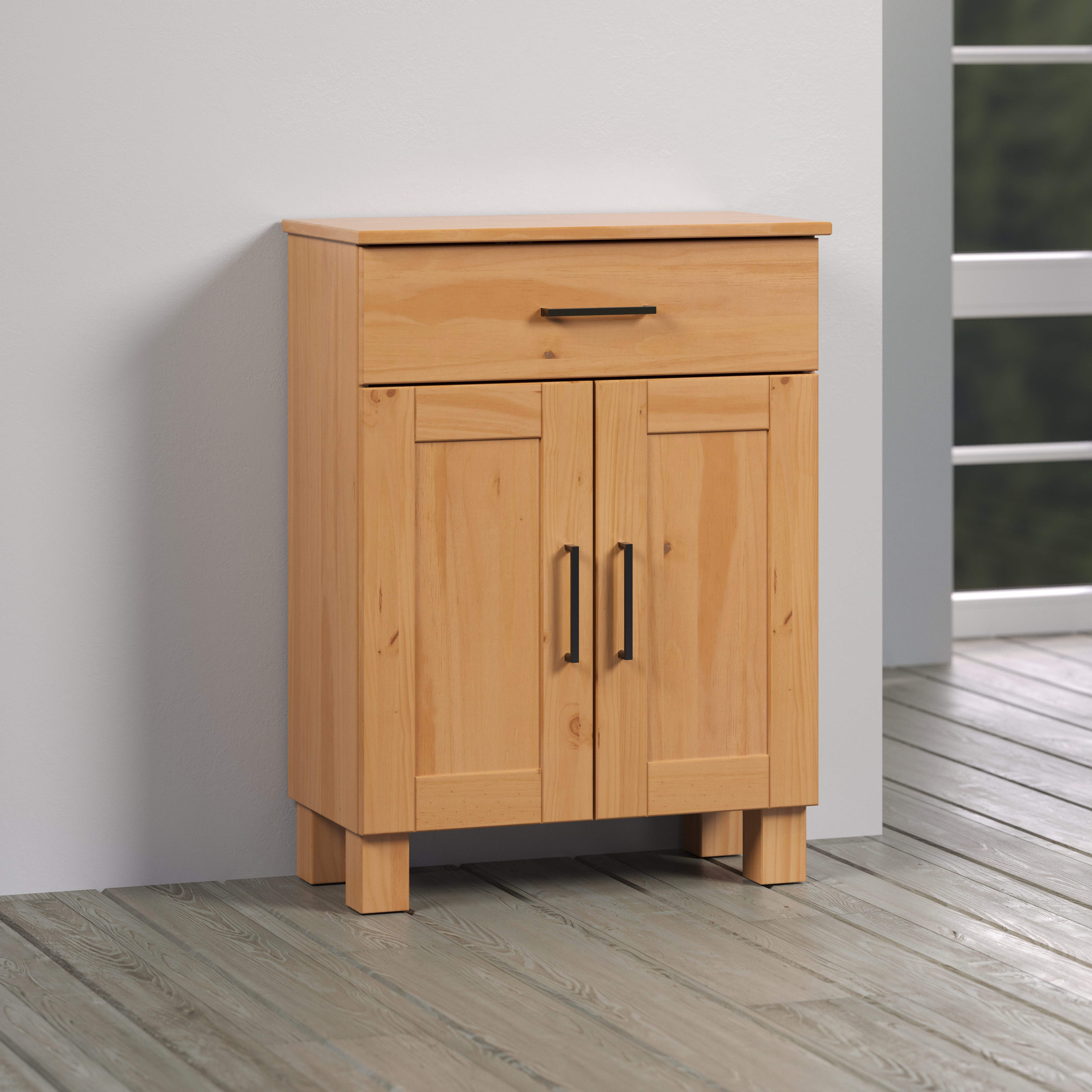 welltime Onderkast Ulea Badkommode van massief hout met brede lade - (B/D/H) 60/30/80 cm (1 stuk)