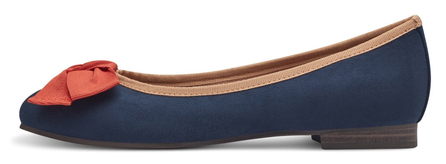 Marco Tozzi Ballerina's Flats, platte schoenen, feestdagmode met mooie decoratieve strik