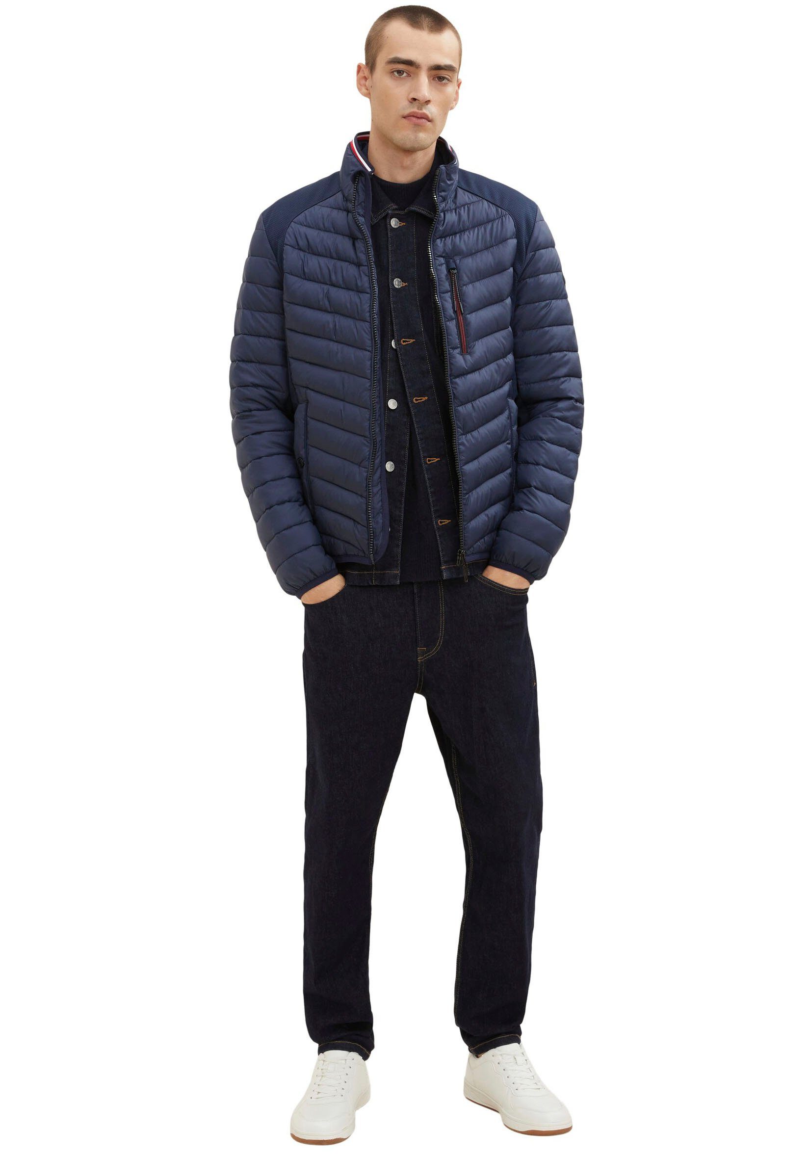 Tom Tailor Gewatteerde jas hybride - met softshell-inzetten aan de zijkanten en op de schouder