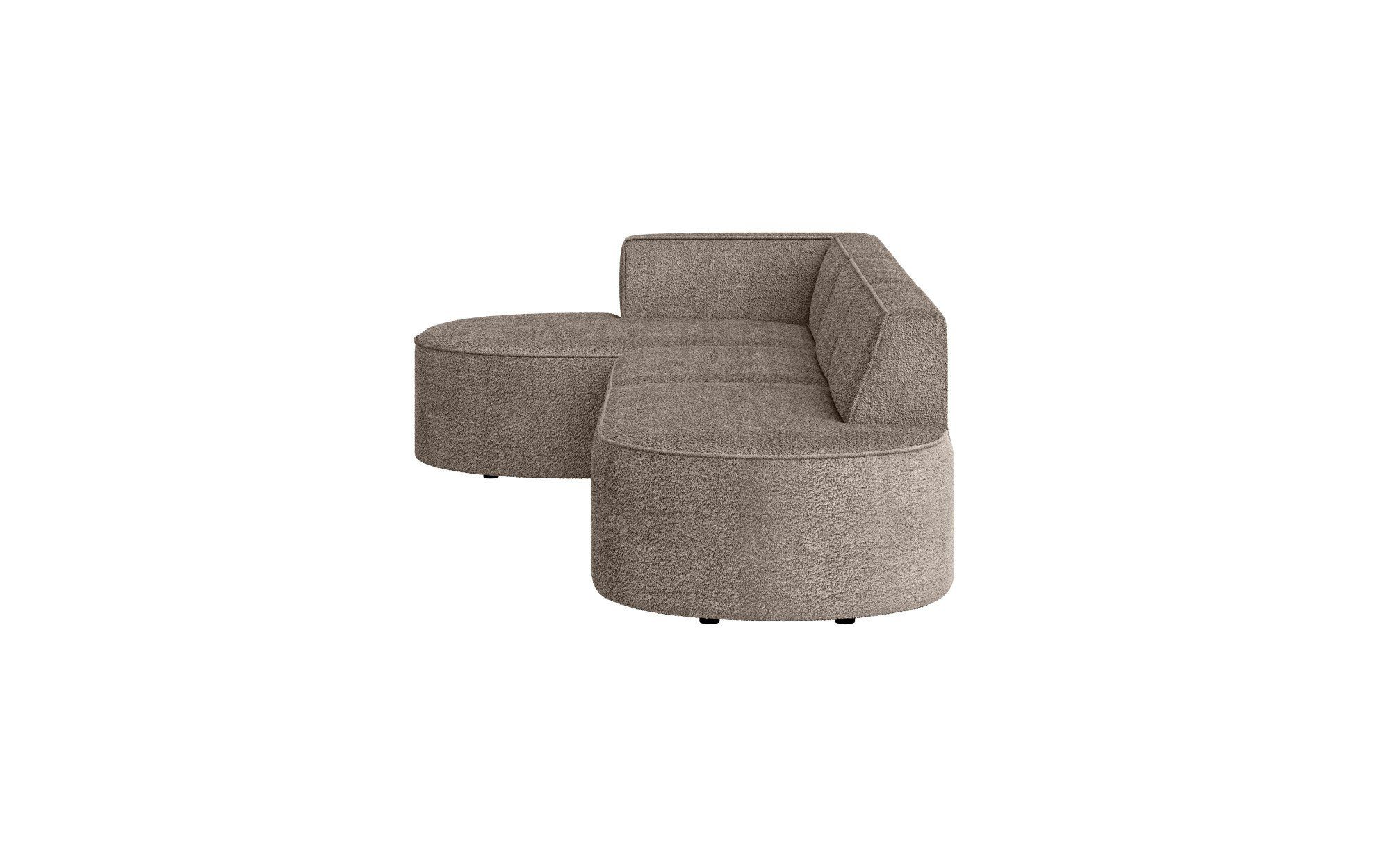 andas Hoekbank EIVIND designerbank met ottomane rechts/links, B/D/H: 343/159/72 cm