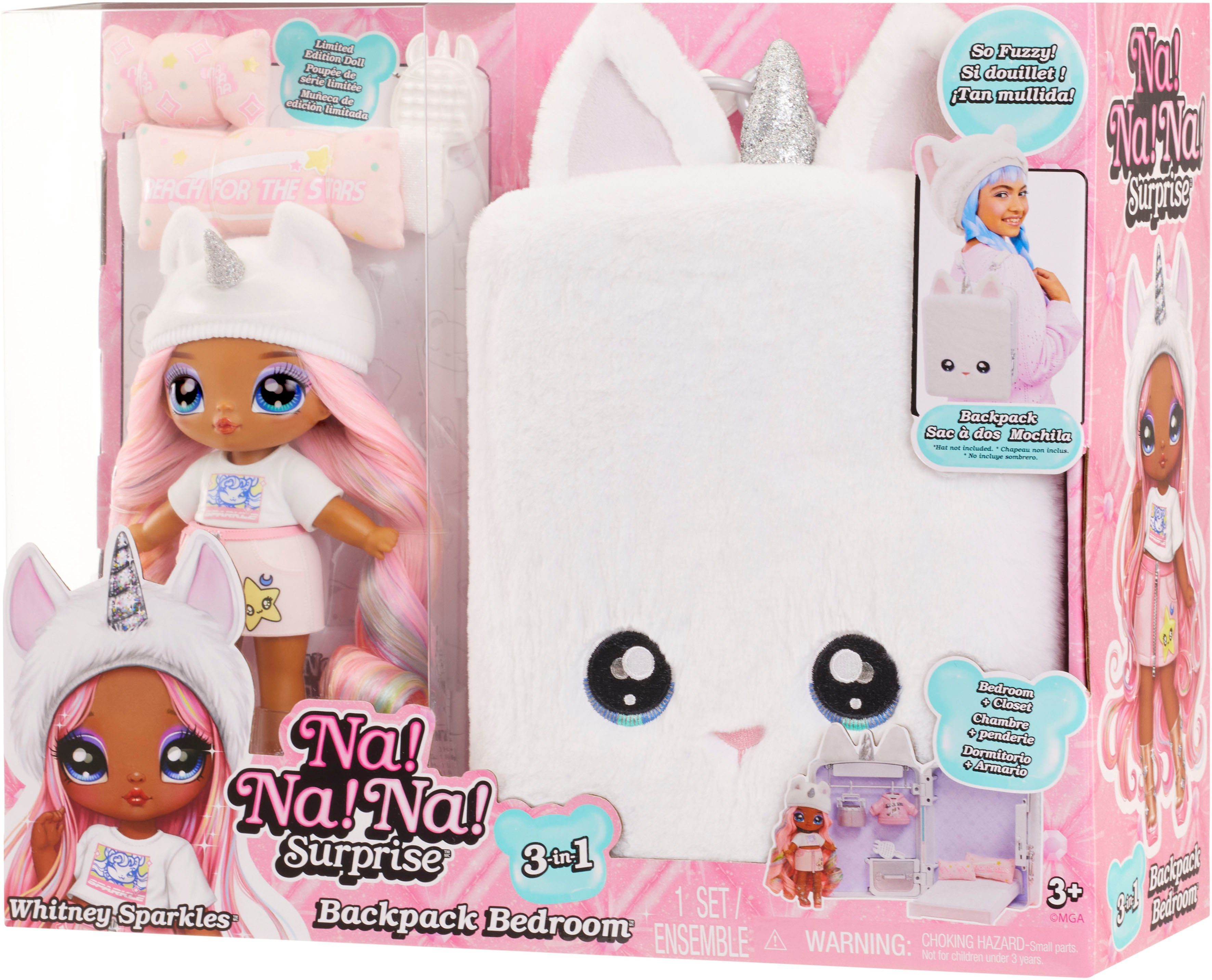 MGA Poppenmeubelen 3-in-1 Backpack Bedroom Unicorn - Whitney Sparkles