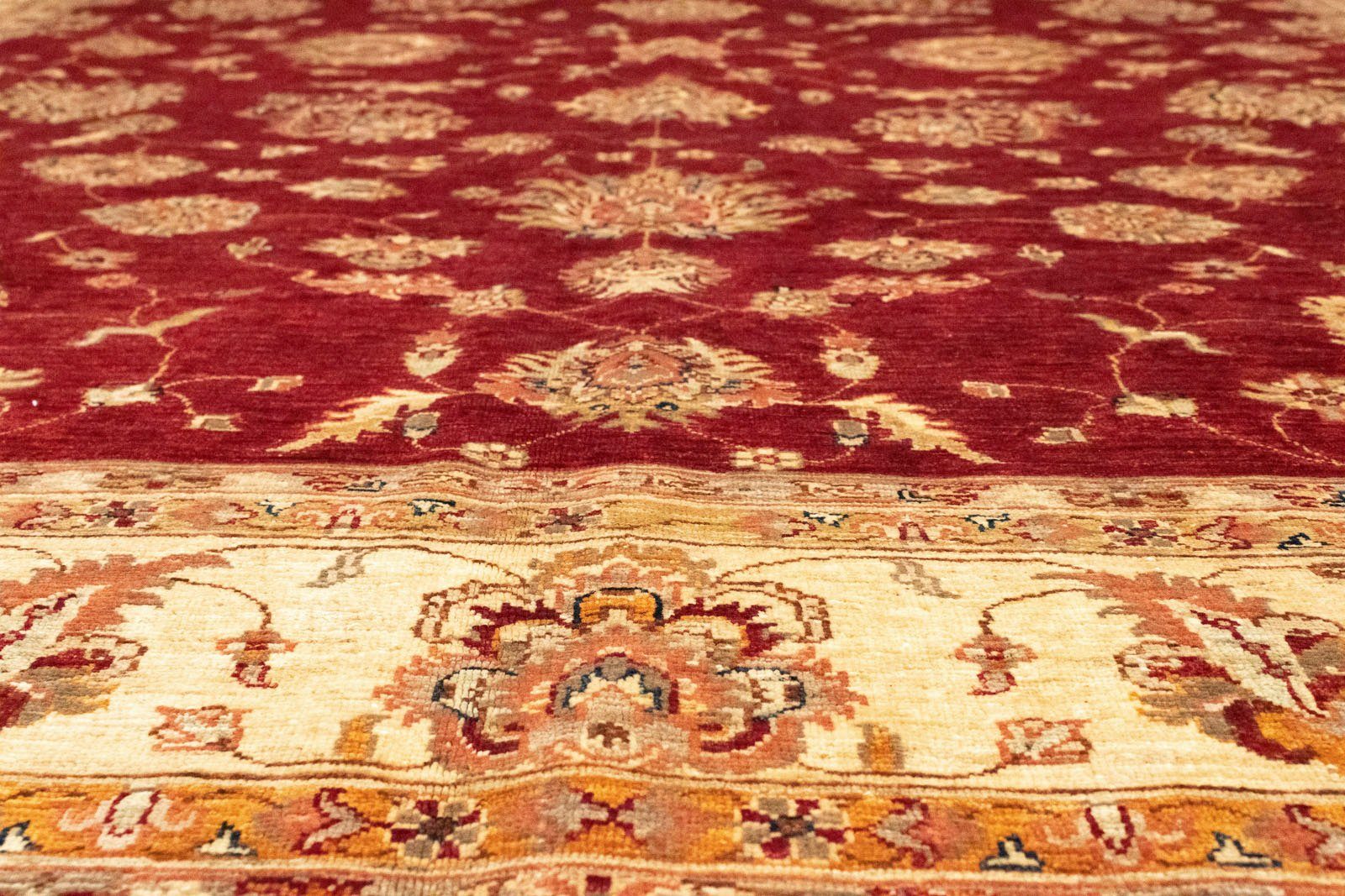 morgenland Wollen kleed Ziegler vloerkleed met de hand geknoopt rood