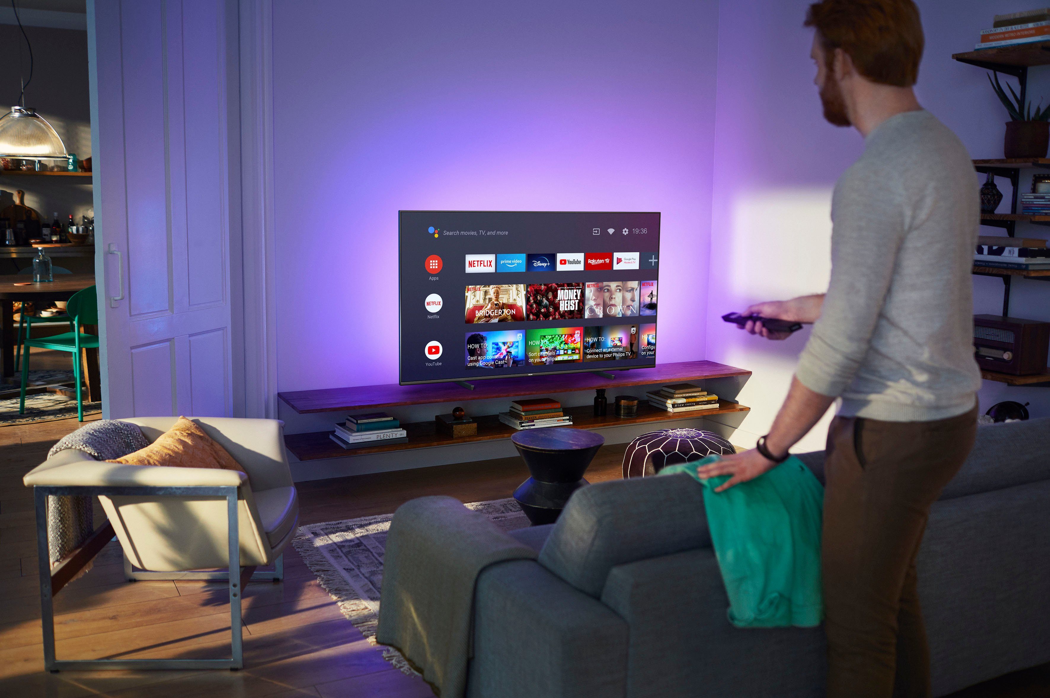 Philips Led-TV 65PUS7906/12, 164 cm / 65", 4K Ultra HD, Android TV - Smart TV, ambilight langs 3 randen