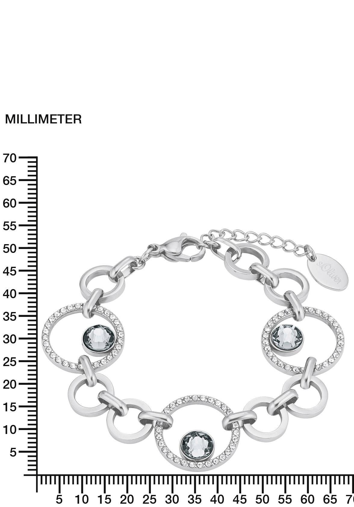 s.Oliver Edelstalen armband 2024268 met kristal