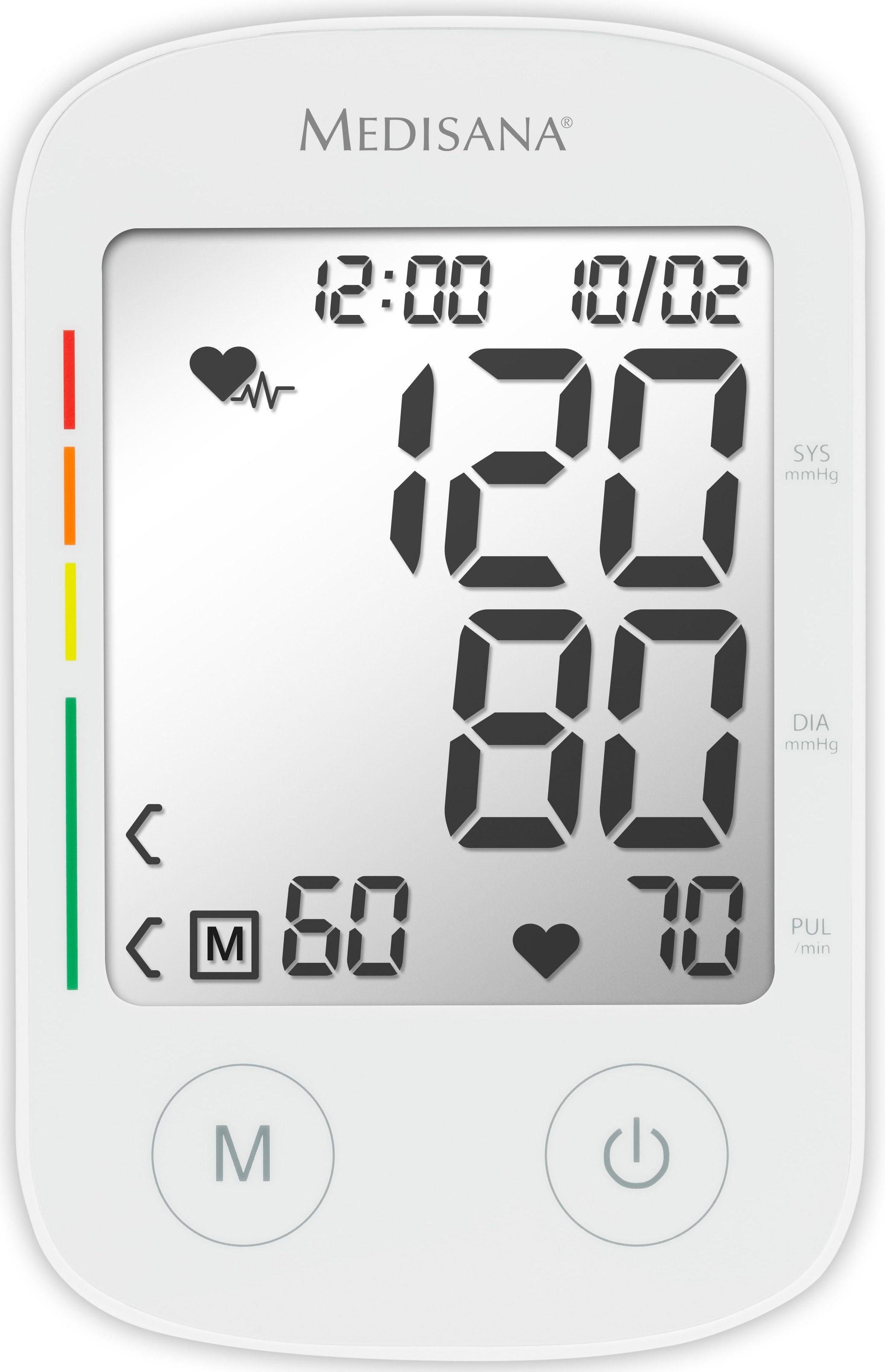 Medisana Bovenarm-bloeddrukmeter BU 535 Voice Spraakuitvoer, onregelmatige hartslagweergave, elk 120 geheugenplaatsen
