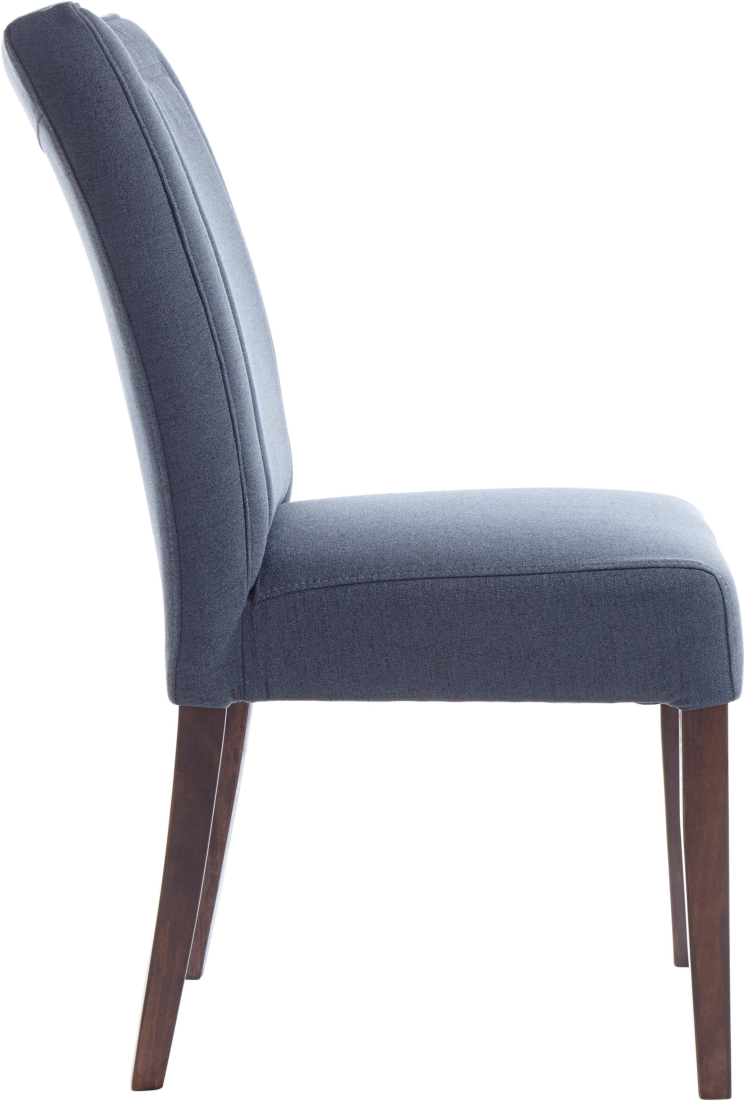 Home affaire Eetkamerstoel Zena Frame van massief hout, gestoffeerde stoel, eetkamer, bestseller (set, 2 stuks)