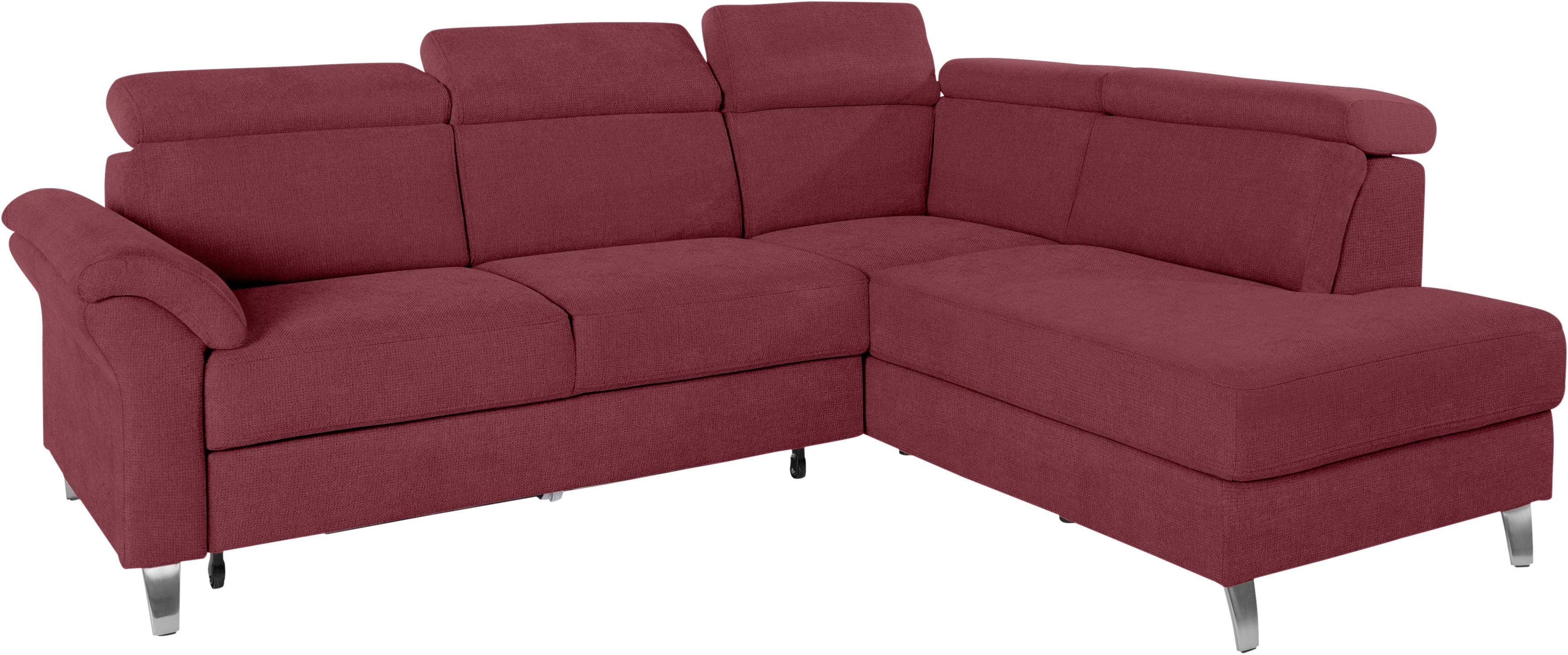sit&more Hoekbank Arngast L-vorm met verstelbare hoofdsteun en binnenvering