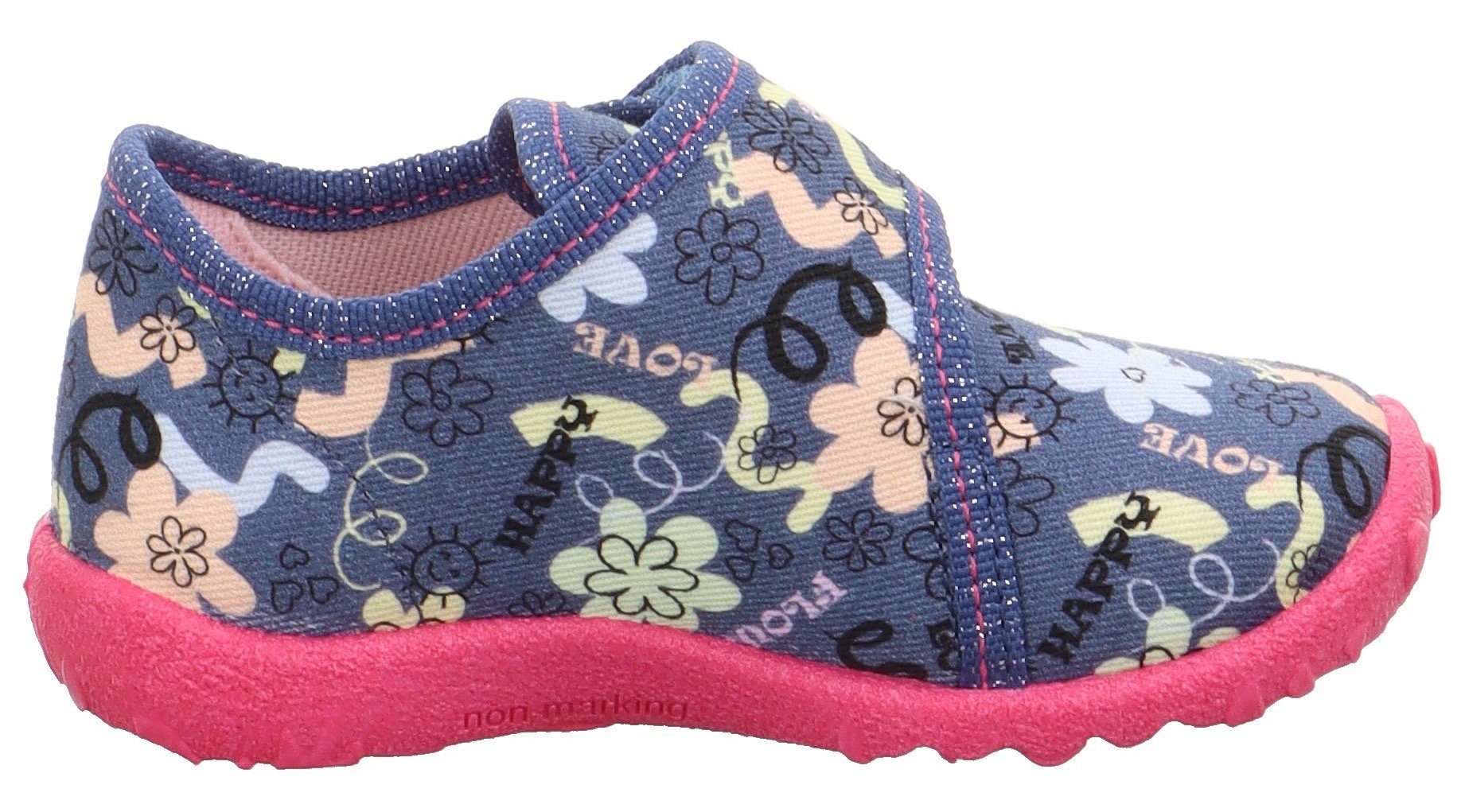 Superfit Pantoffels SPOTTY WMS: middel Klittenbandschoen, kleuterschool schoenen met klittenband