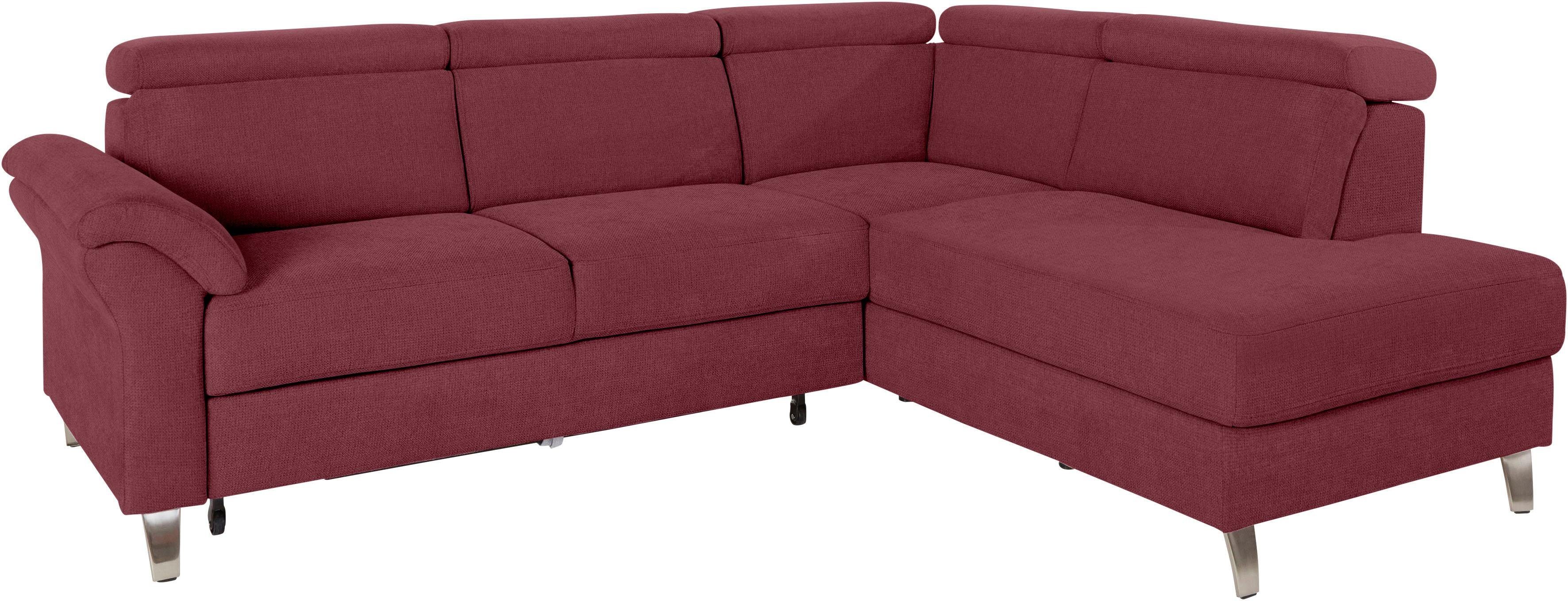sit&more Hoekbank Arngast L-vorm met verstelbare hoofdsteun en binnenvering