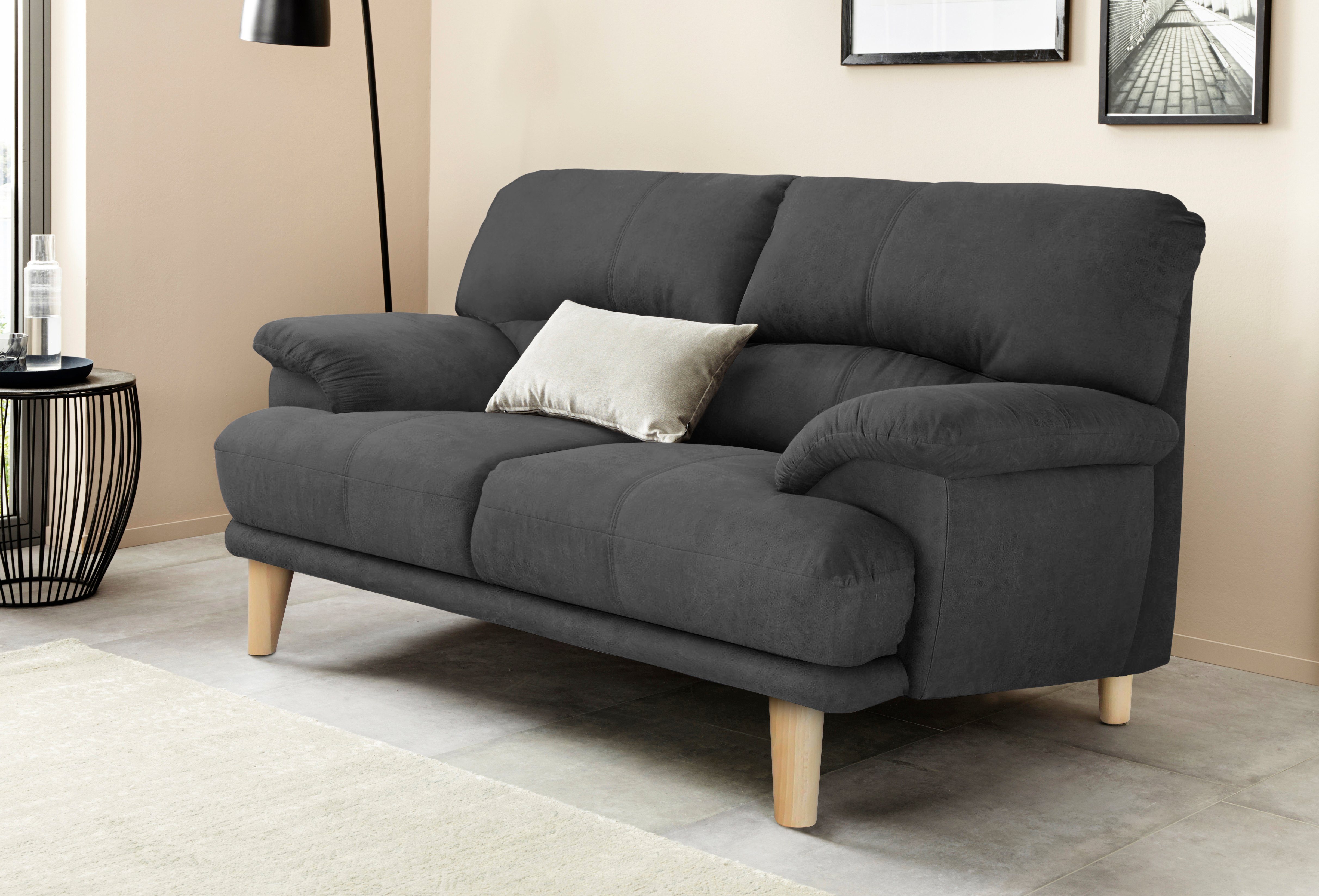 TRENDMANUFAKTUR 2-zitsbank Cecilia, Italiaans design, geweldige details hoog zitcomfort en extra comfortabele armleuningen
