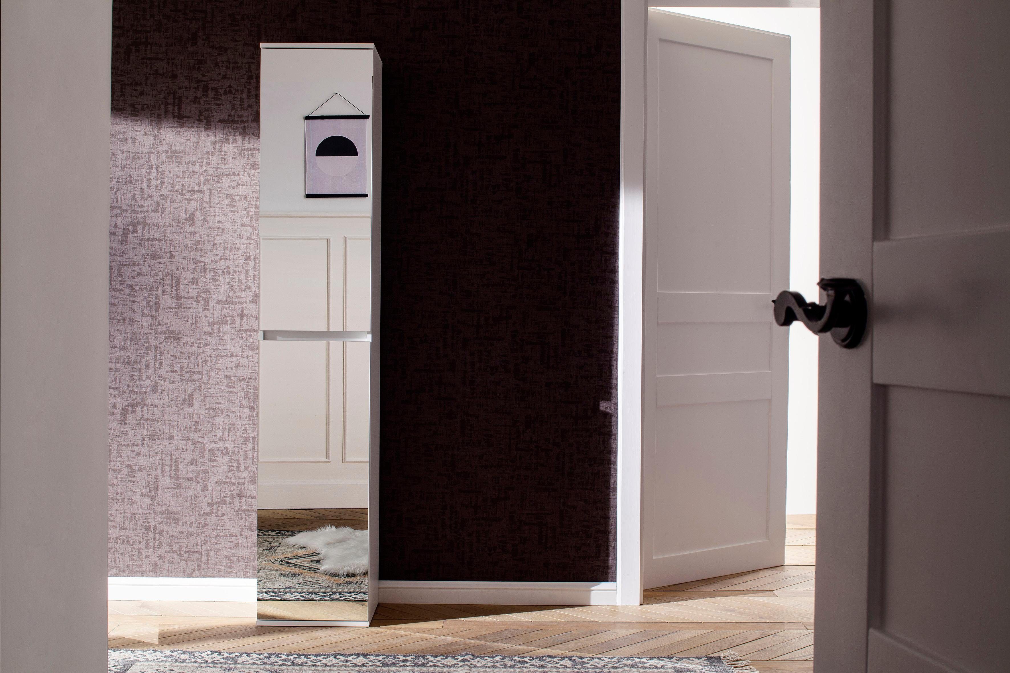INOSIGN Kledingkast Malcesine met spiegelfront en 7 planken, breedte 37 cm
