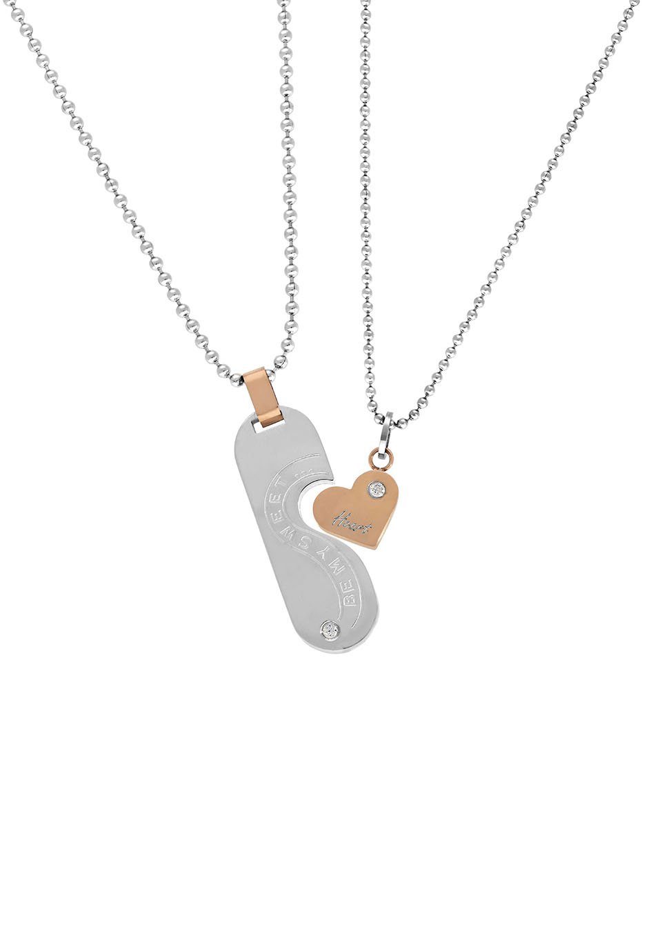 Firetti Sieradenset Multipack sieraad cadeau halskettingen LIEFDE (set, 4-delig) unisex sieradensets zilver