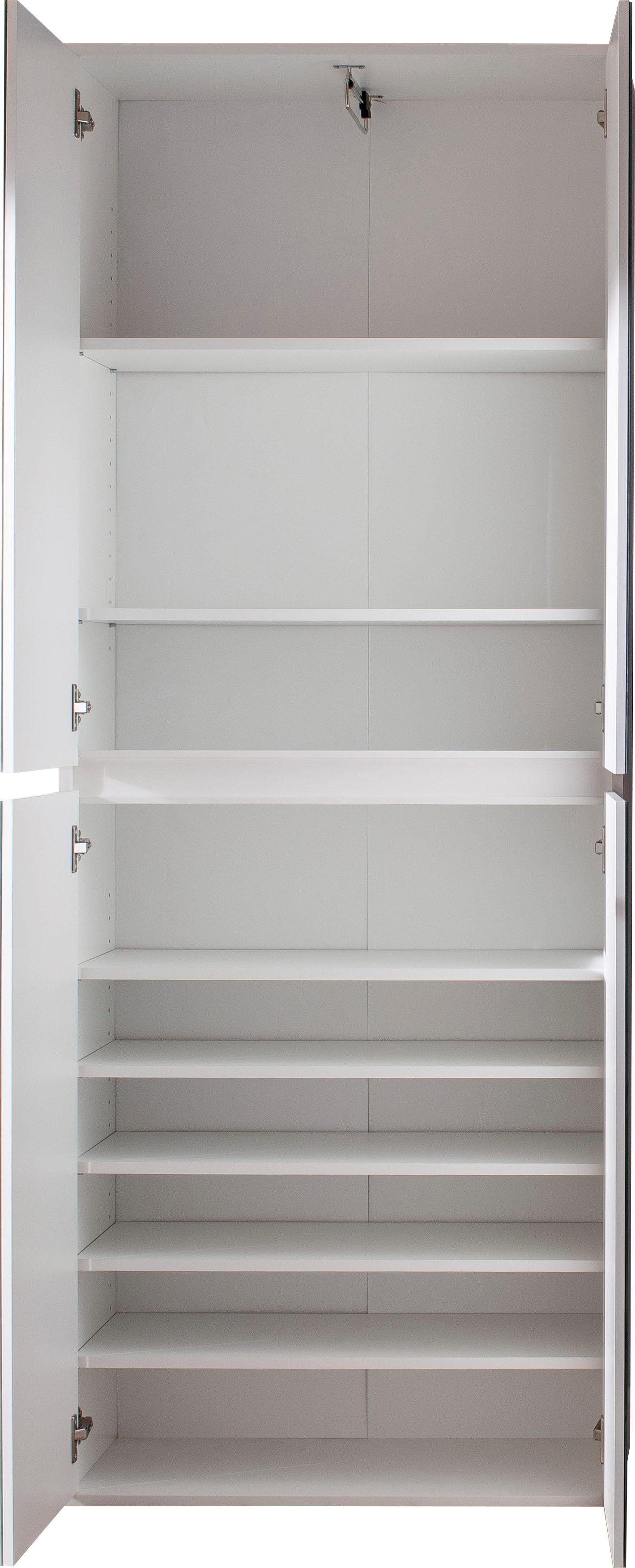 INOSIGN Kledingkast Malcesine met spiegelfront, 1 garderobestang en 7 planken, breedte 74 cm